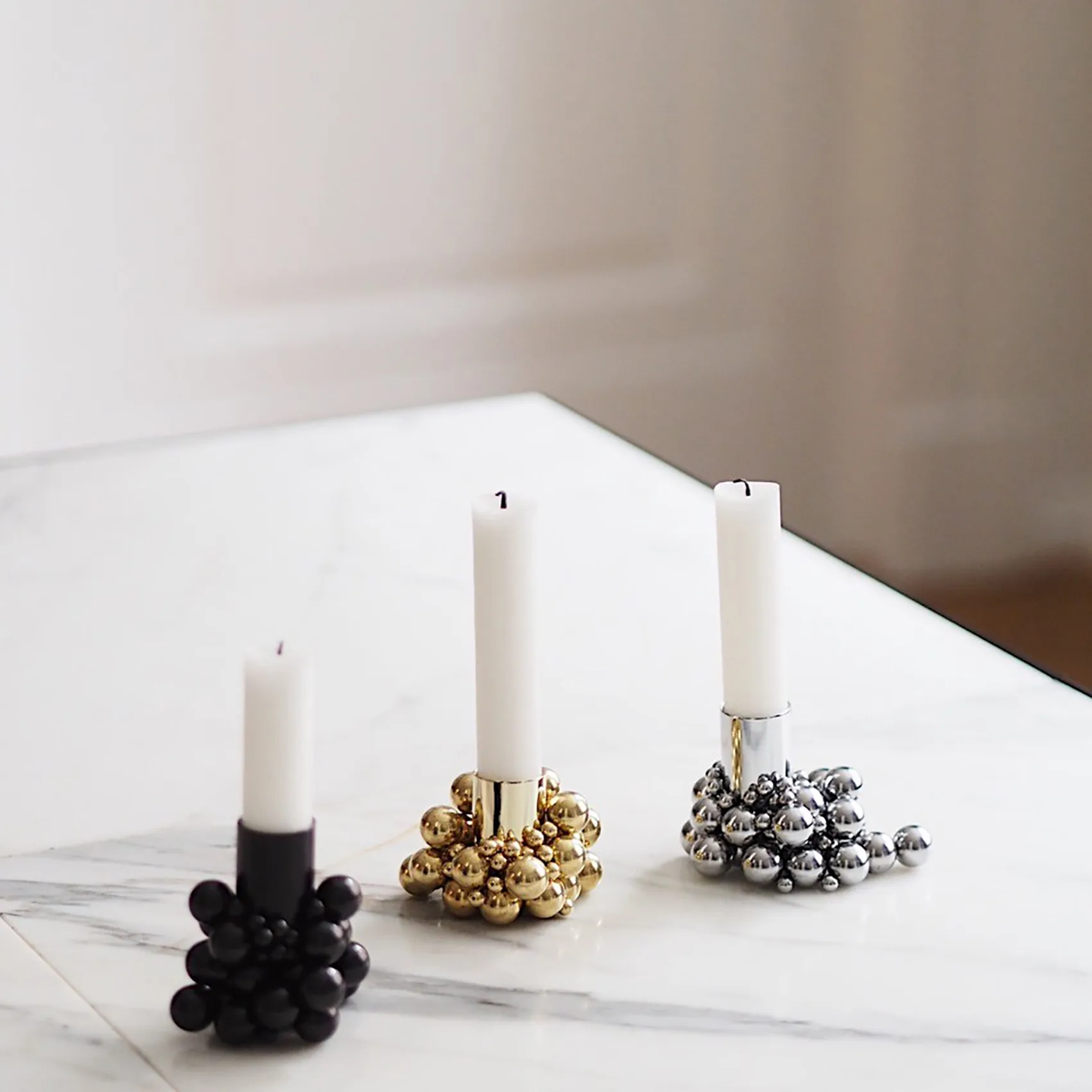 Candeliere Molekyl 1, ottone Gejst