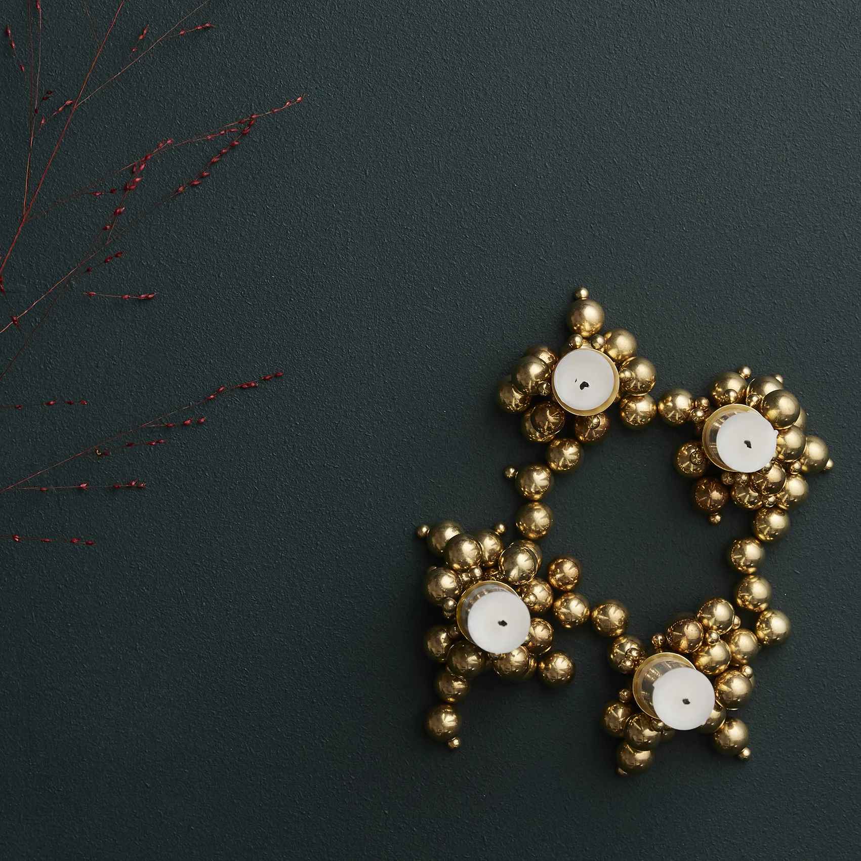 Candeliere Molekyl 4, ottone Gejst