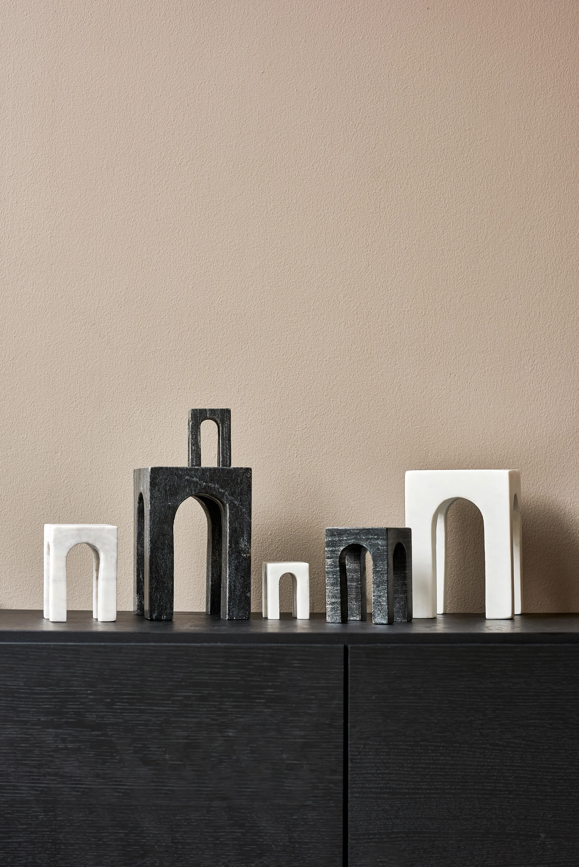 Fermalibro Arkis 3 pezzi, Nero Gejst