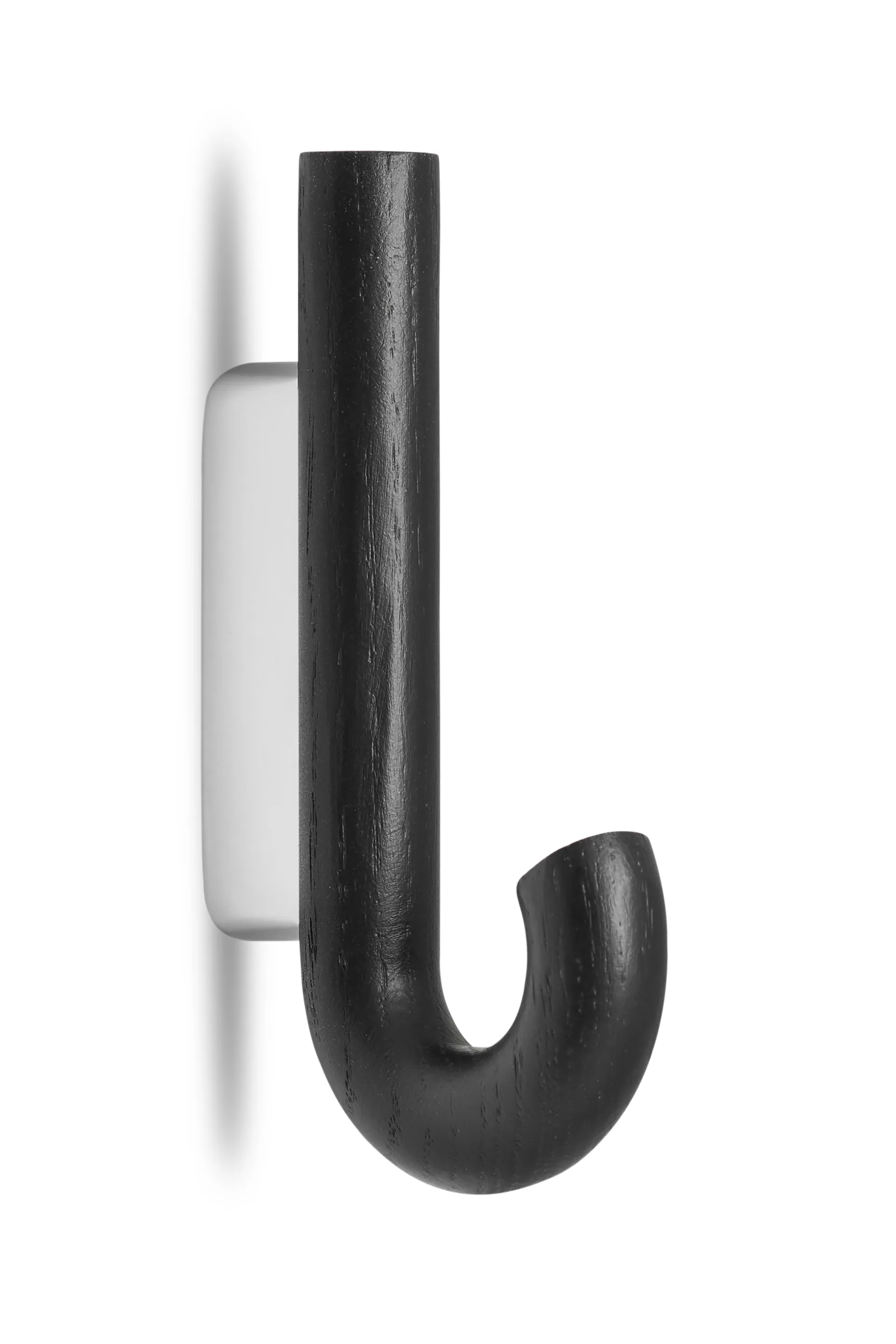 Gancio Hook mini, 13,3 cm, Rovere nero, cromo Gejst