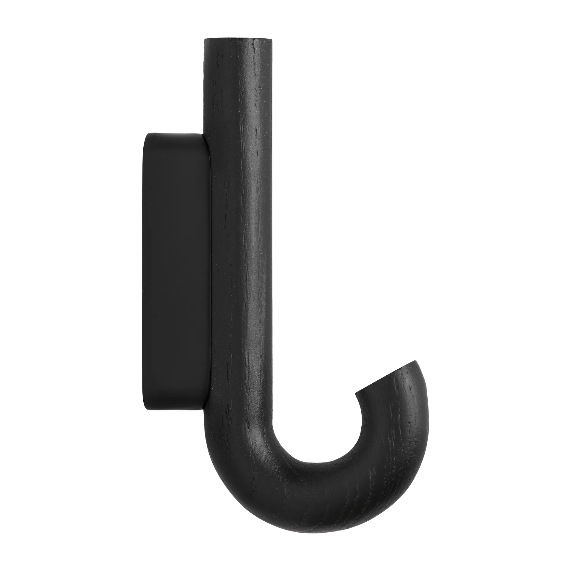 Gancio Hook mini, 13,3 cm, Rovere nero, nero Gejst