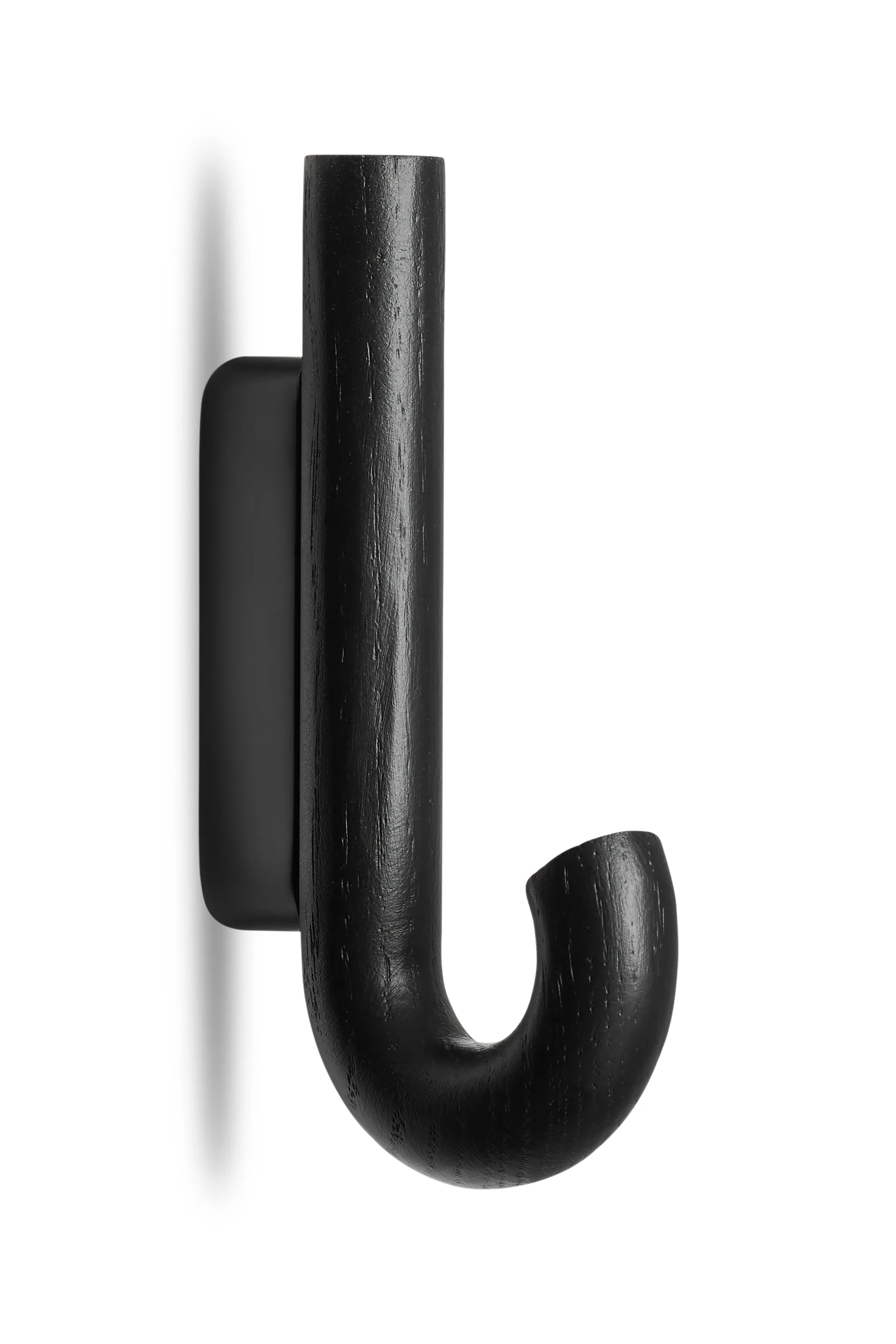 Gancio Hook mini, 13,3 cm, Rovere nero, nero Gejst