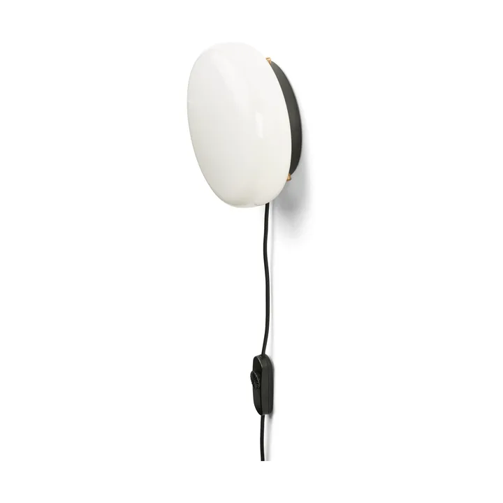Lampada da parete Opa 21,5 cm - Opalglas-black - Gejst