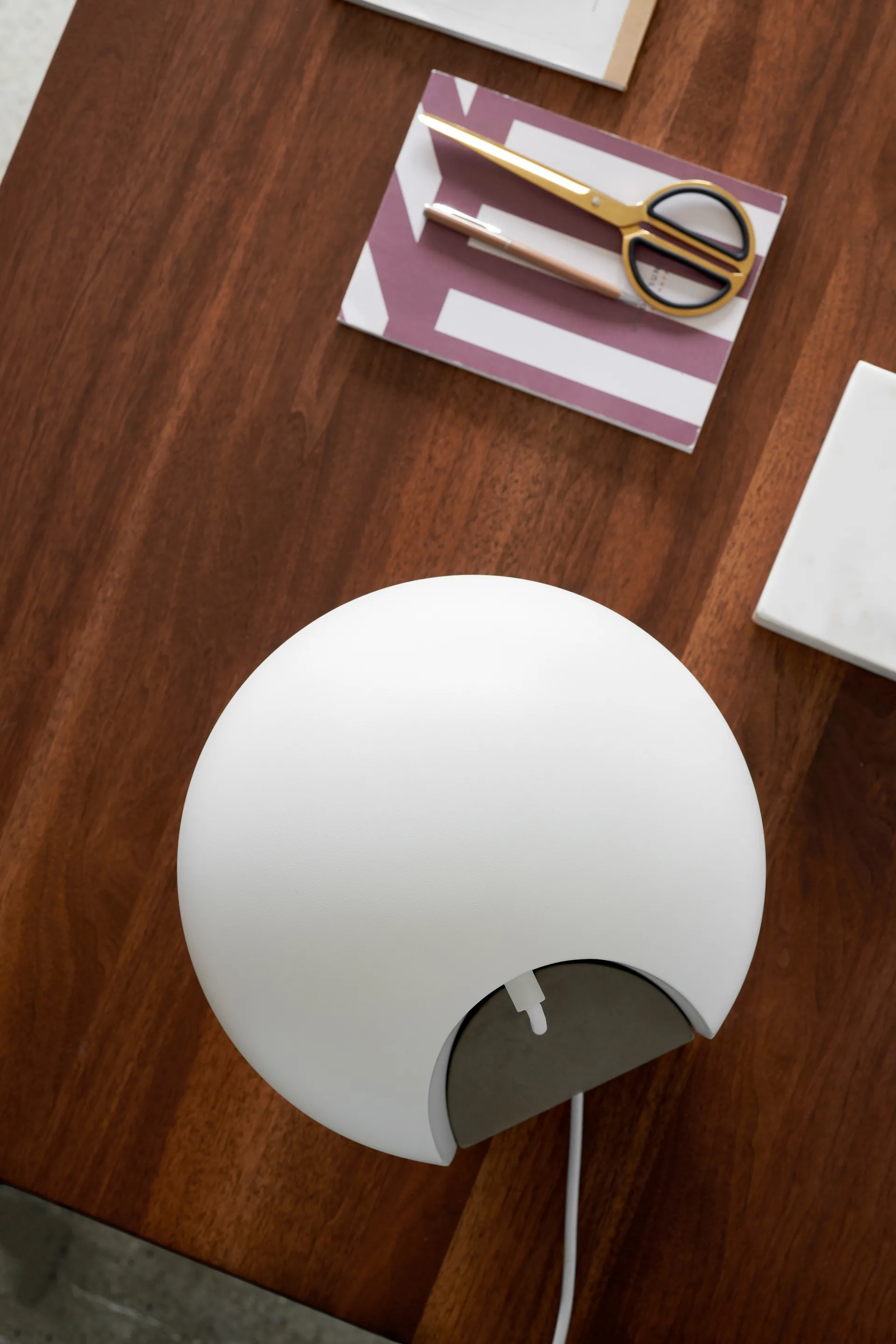 Lampada da tavolo Leery, 40 cm, Bianco Gejst