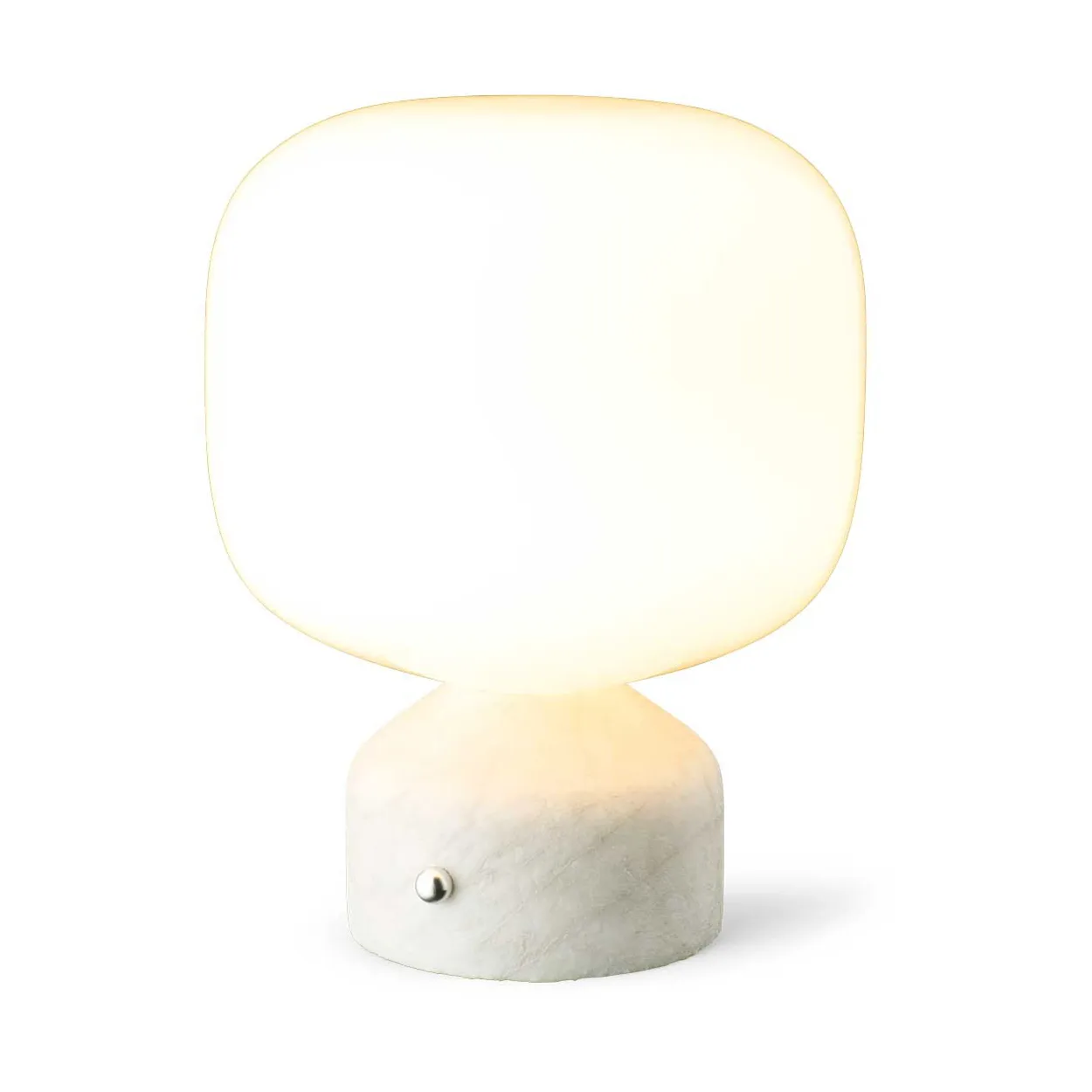 Lampada da tavolo portatile Meemo 23 cm, Marmo bianco Gejst