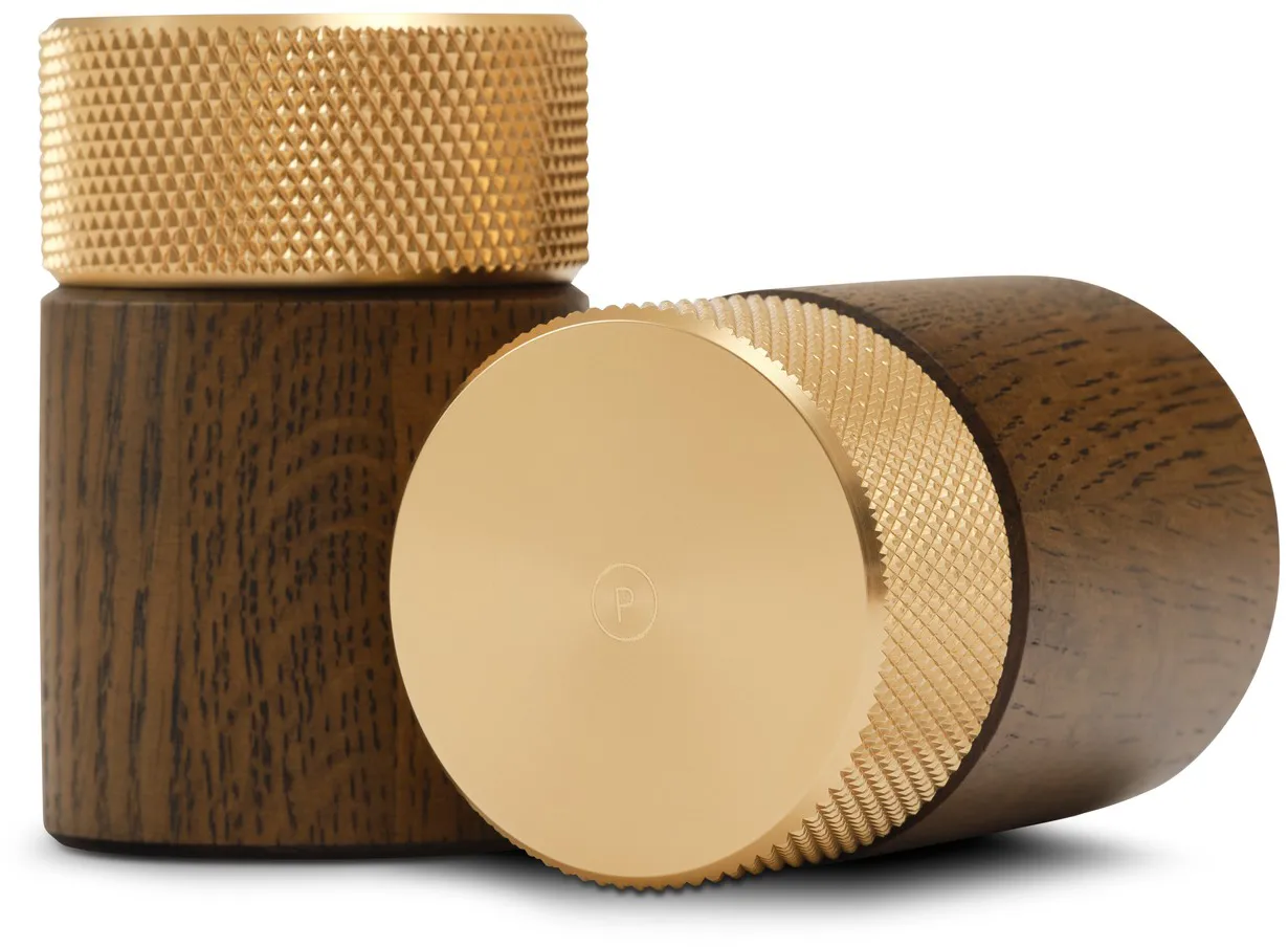 Macina sale e pepe Sina 6 cm, Frassino scuro-ottone Gejst