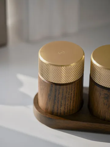 Macina sale e pepe Sina 6 cm - Frassino scuro-ottone - Gejst