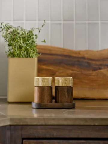 Macina sale e pepe Sina 6 cm - Frassino scuro-ottone - Gejst