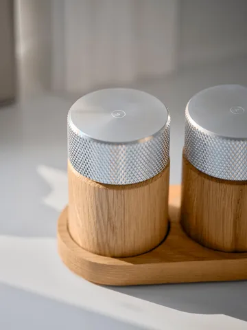 Macina sale e pepe Sina 6 cm - Quercia-acciaio - Gejst