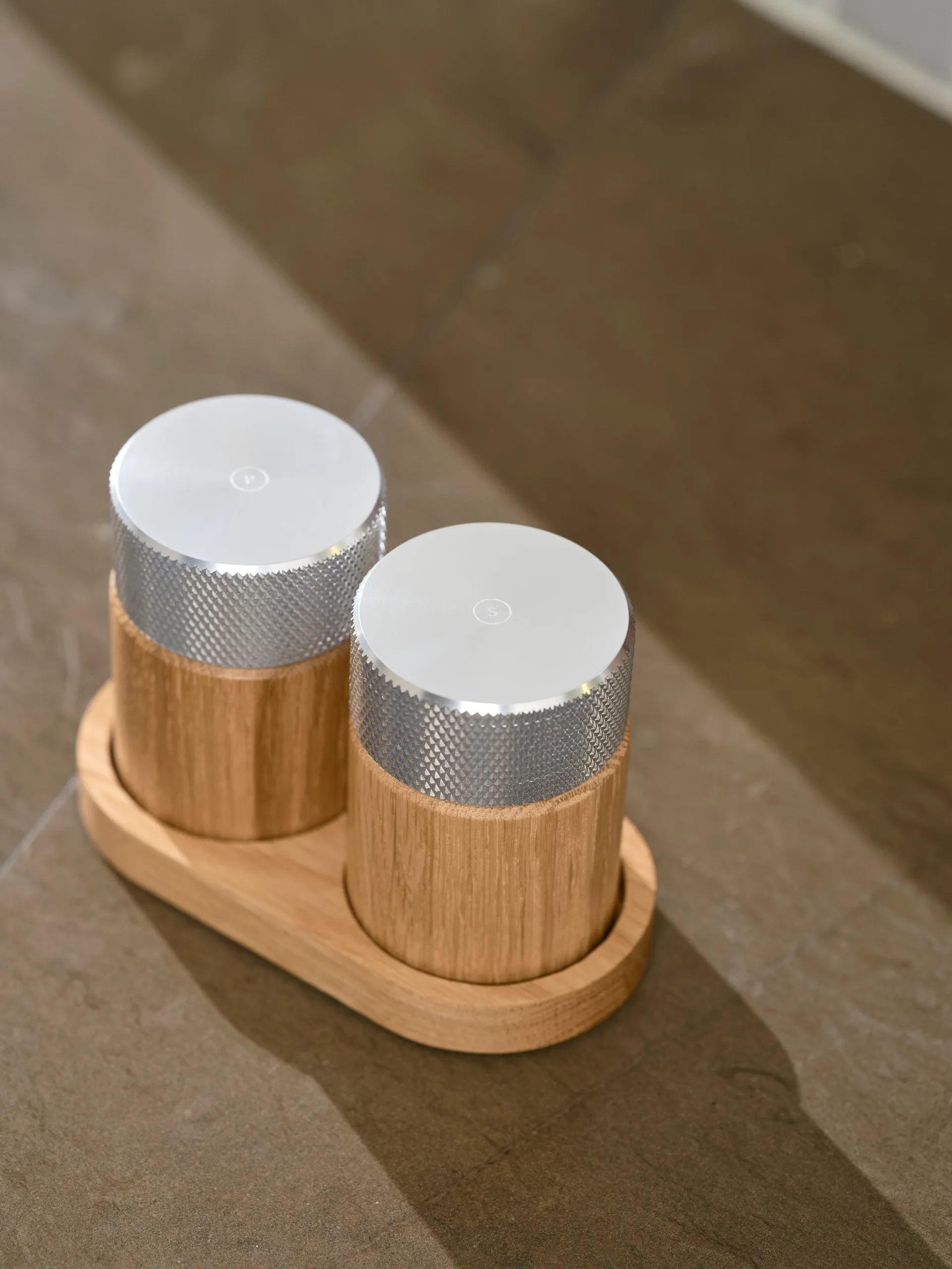 Macina sale e pepe Sina 6 cm, Quercia-acciaio Gejst