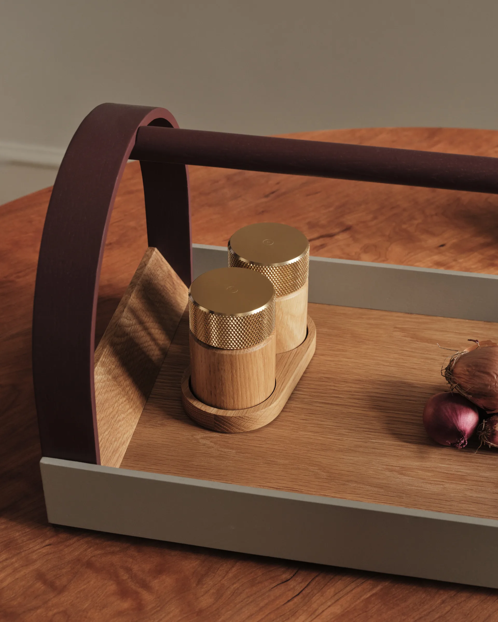 Macina sale e pepe Sina 6 cm, Rovere-ottone Gejst