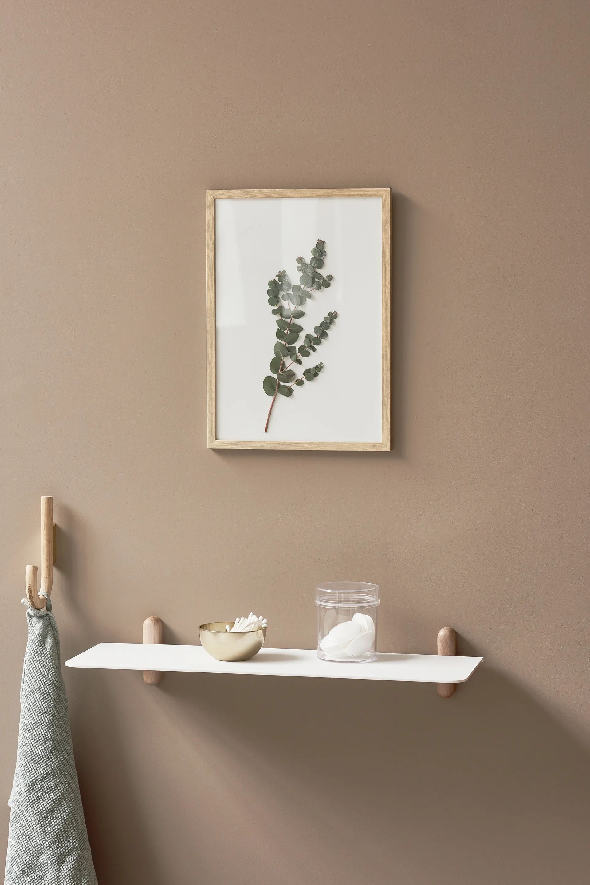 Mensola grande Nivo G, Rovere chiaro, bianco Gejst