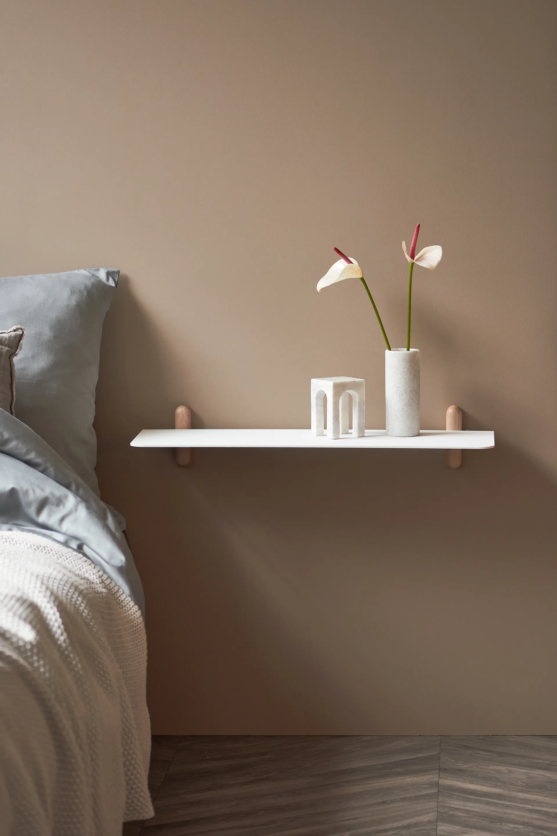 Mensola grande Nivo G, Rovere chiaro, bianco Gejst