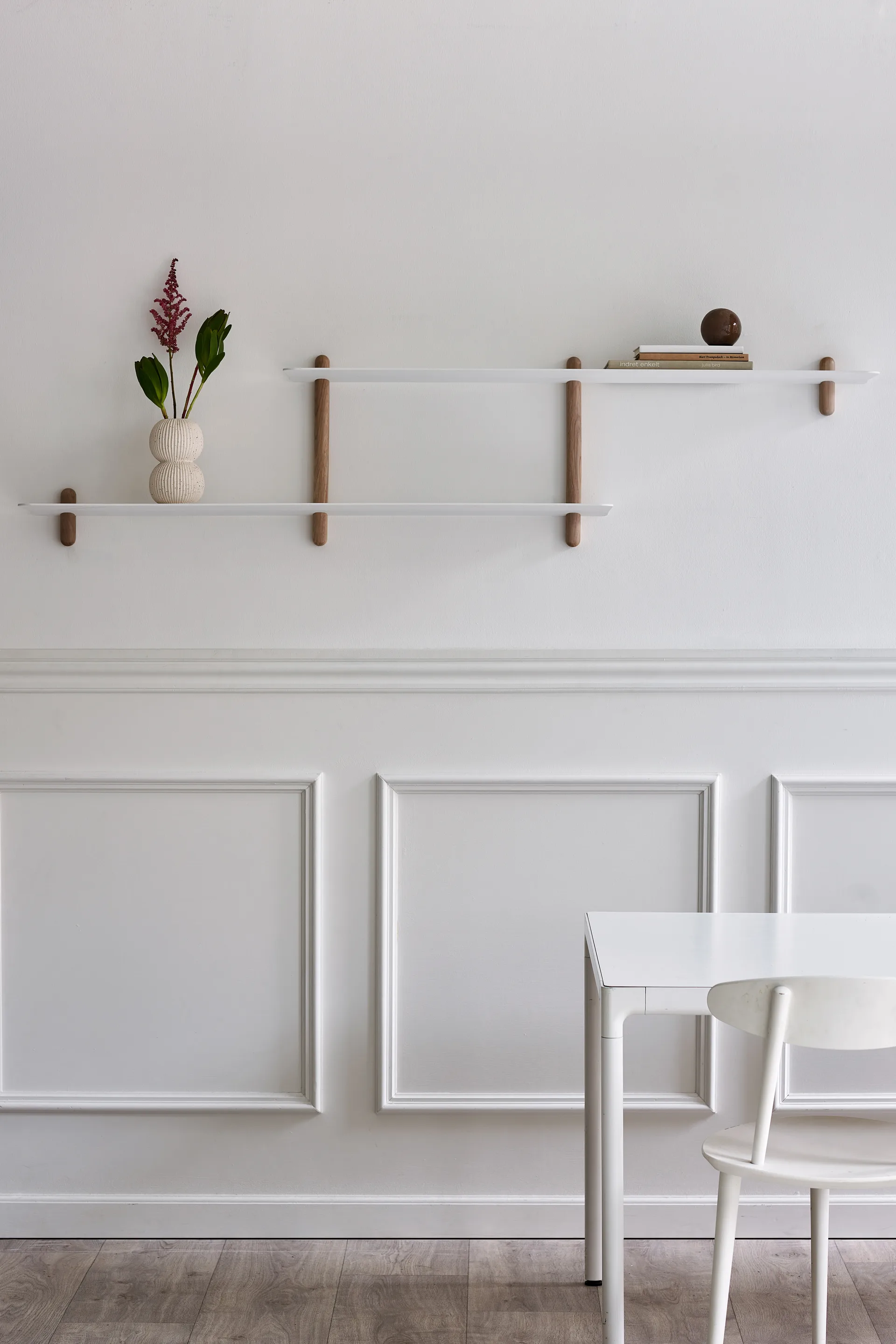 Mensola grande Nivo H, Rovere chiaro, bianco Gejst