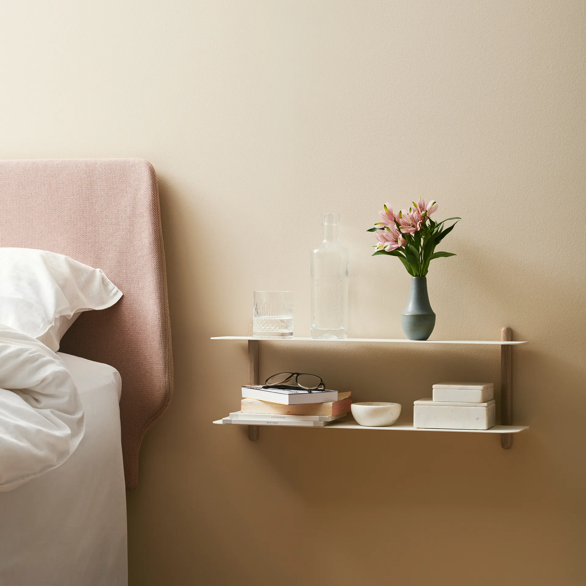 Scaffale Nivo F, Rovere chiaro-bianco Gejst