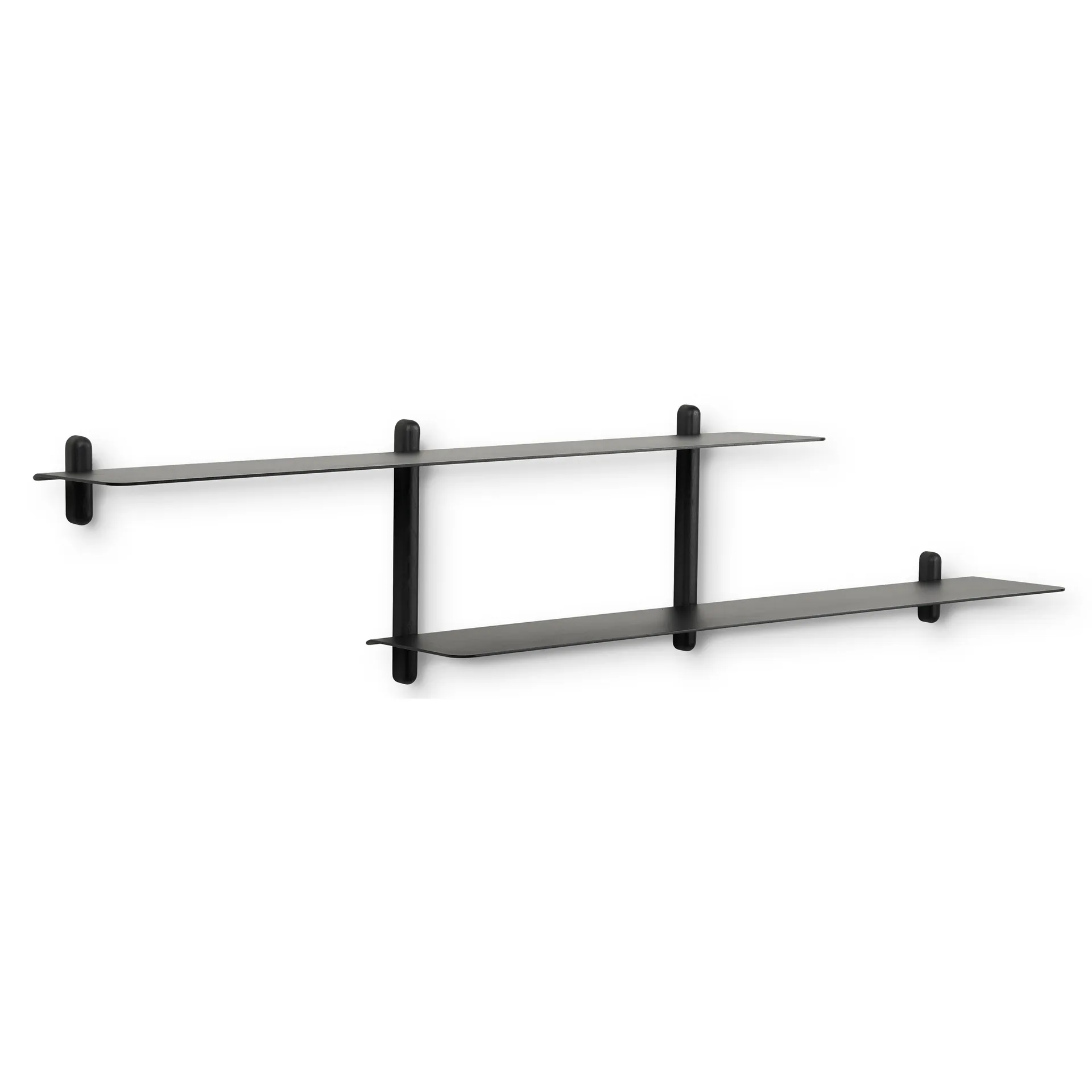 Scaffale Nivo H, Frassino mordente scuro-nero Gejst