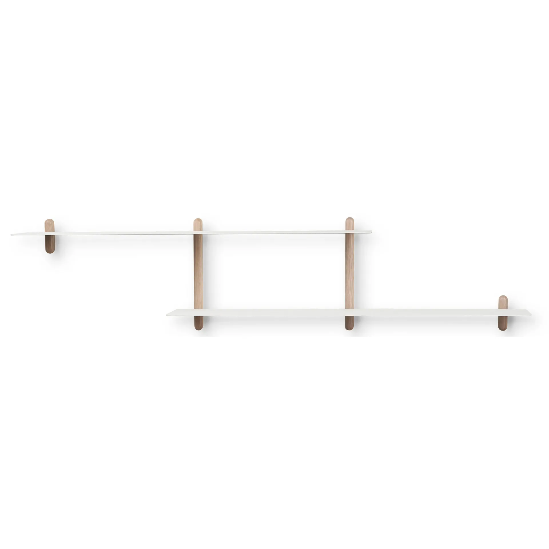 Scaffale Nivo H, Rovere chiaro-bianco Gejst