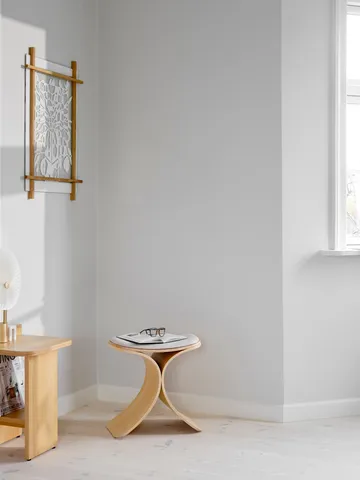 Sgabello Luno 48×28×72 cm - Rovere-beige tessuto - Gejst