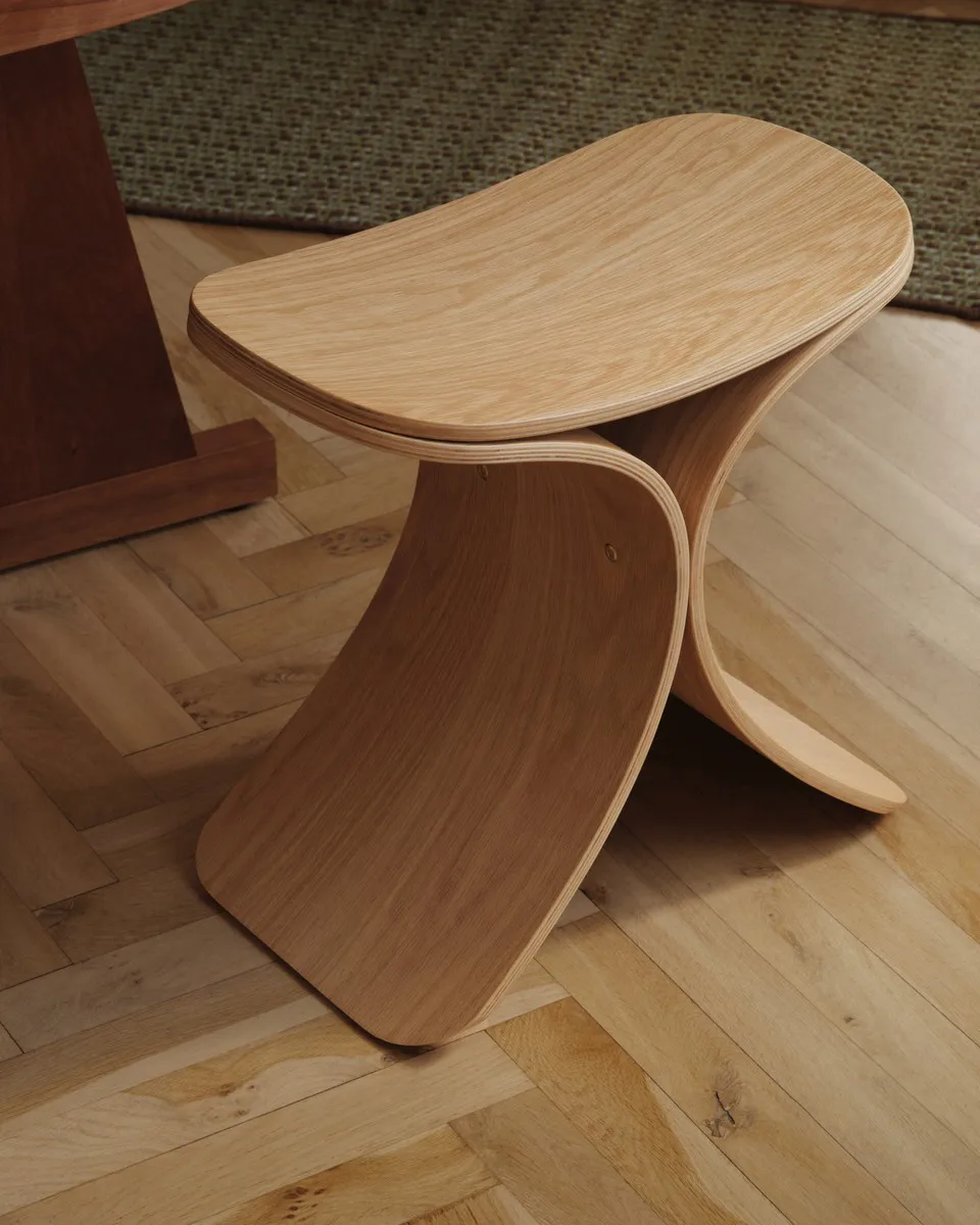 Sgabello Luno 48×28×72 cm, Rovere Gejst