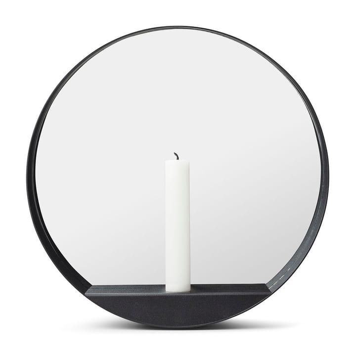 Specchio/candeliere Glim Ø 28 cm - nero - Gejst
