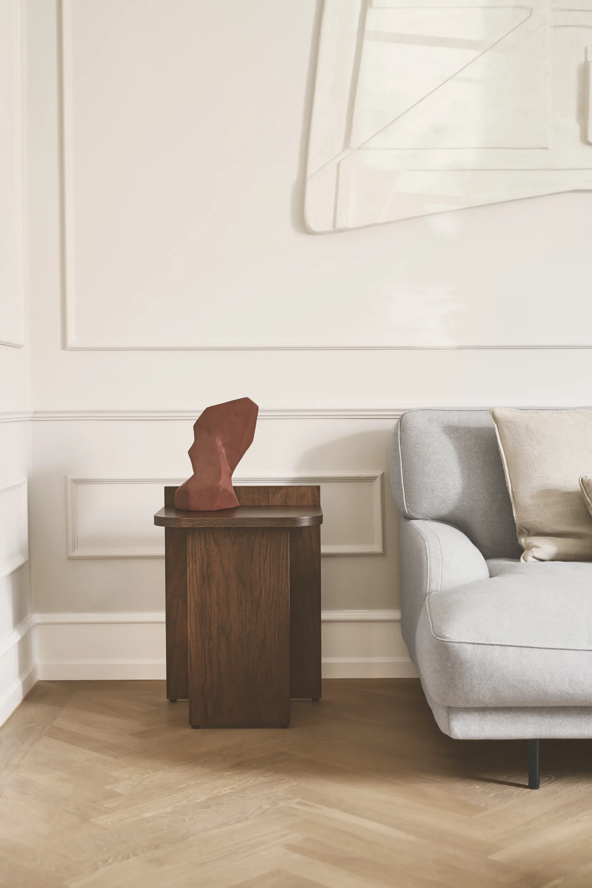 Tavolino laterale Ismo, Rovere scuro Gejst