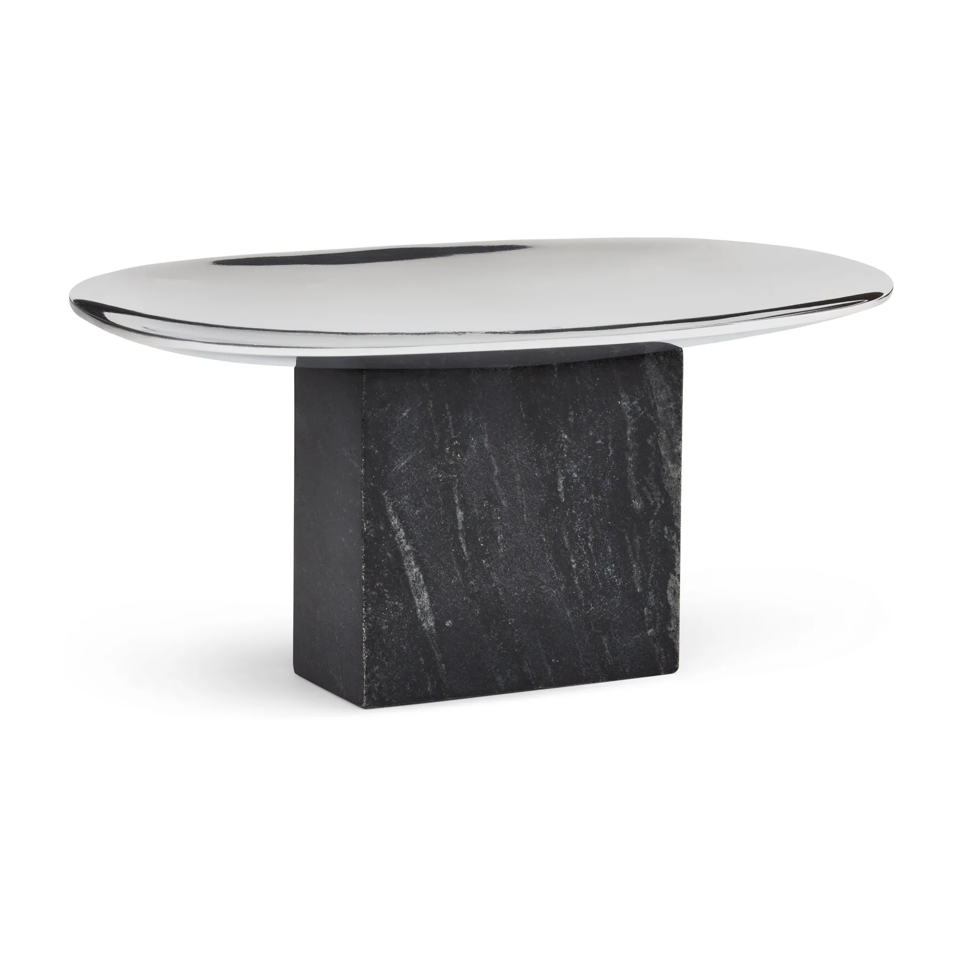 Vassoio ciotola Sapoto 15x25 cm, Argento Gejst