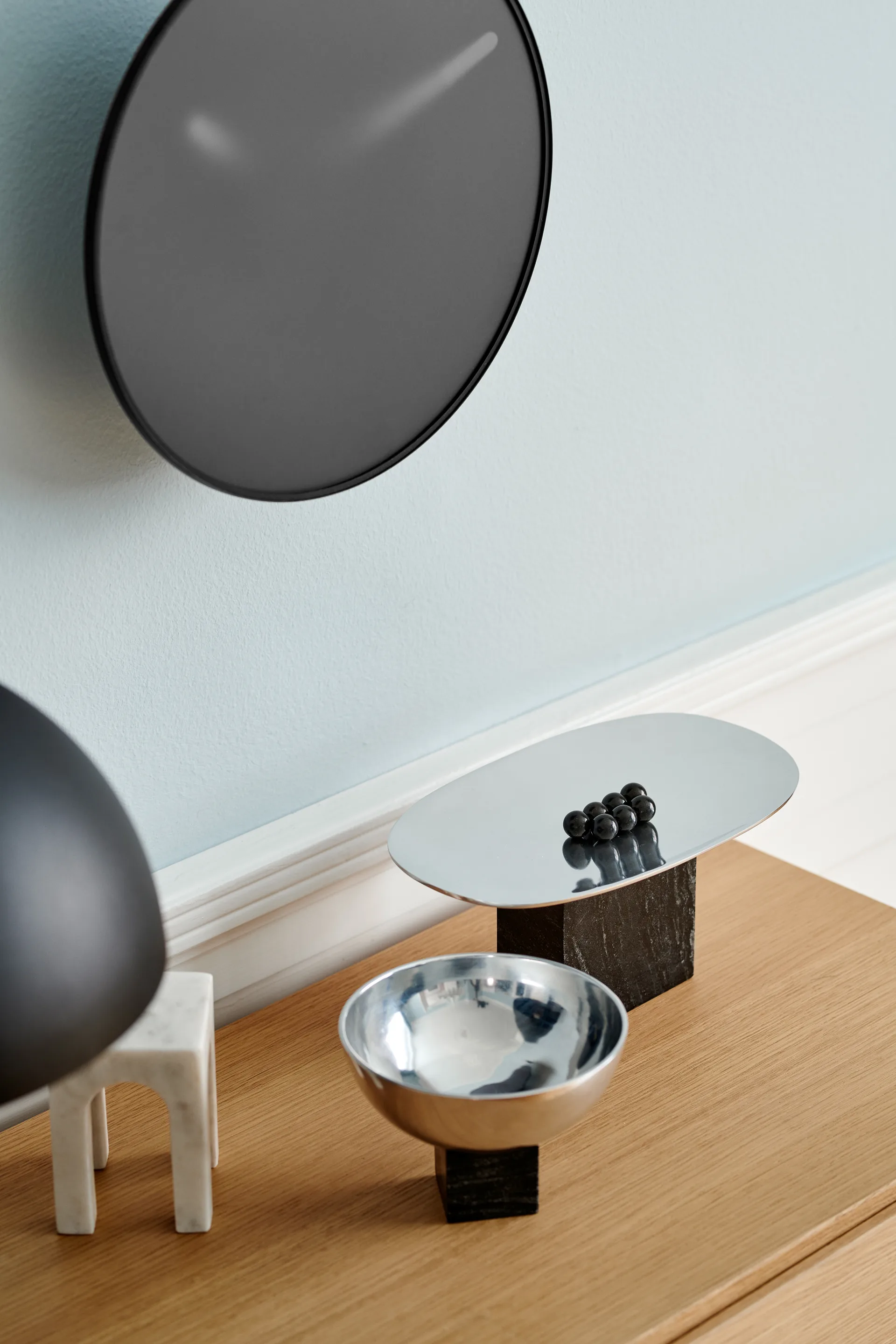 Vassoio ciotola Sapoto 15x25 cm, Argento Gejst