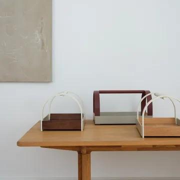 Vassoio con manici Kydo 40,5×27×23,5 cm - Quercia-beige white - Gejst