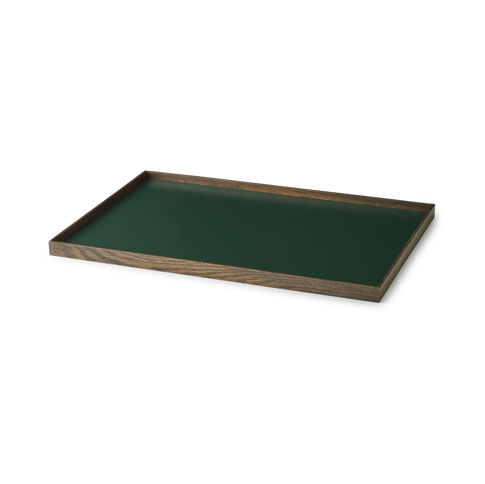 Vassoio Frame grande 35,5x50,6 cm, Rovere affumicato, verde Gejst