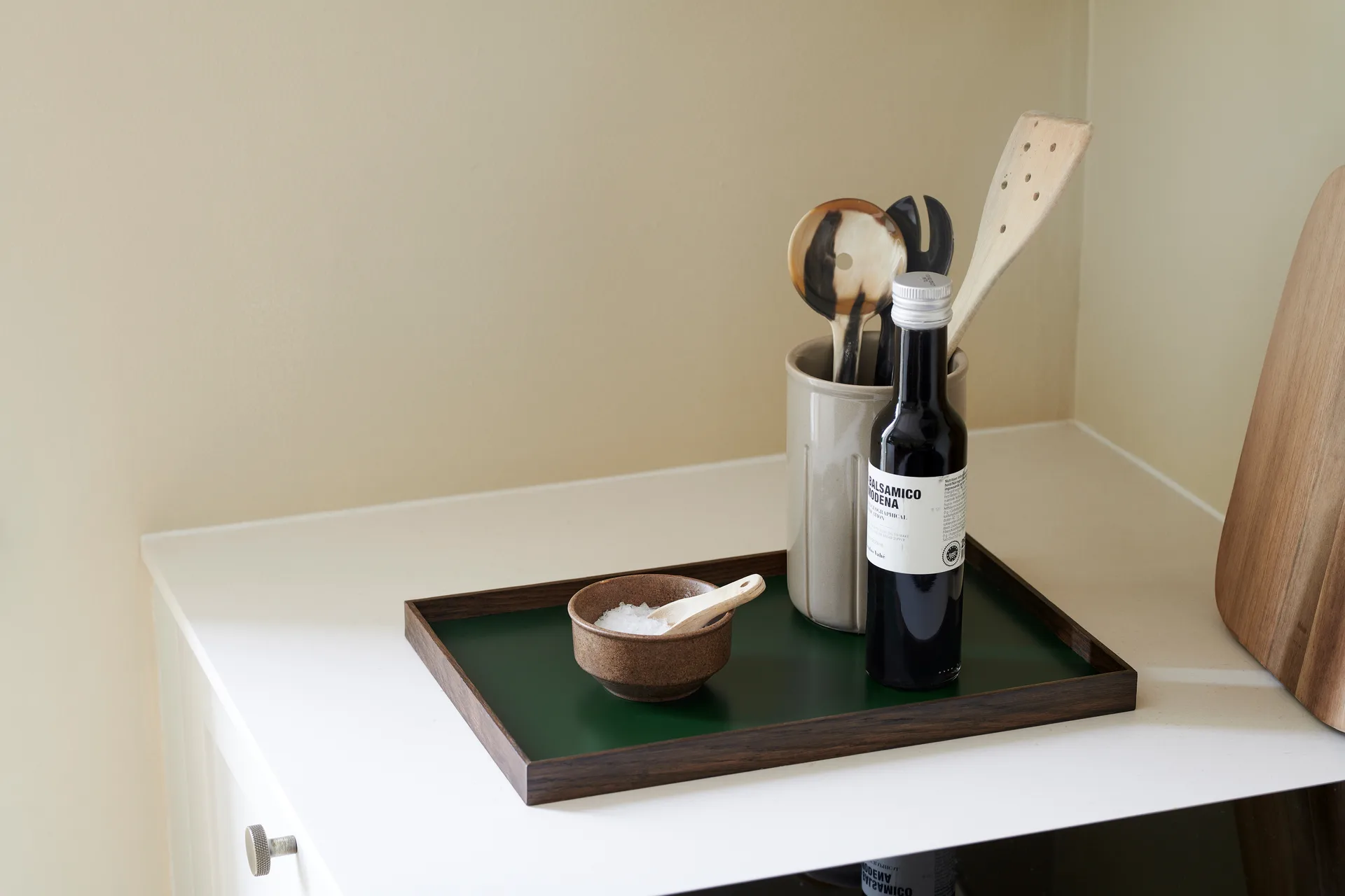 Vassoio Frame medio 23x34 cm, Rovere affumicato, verde Gejst