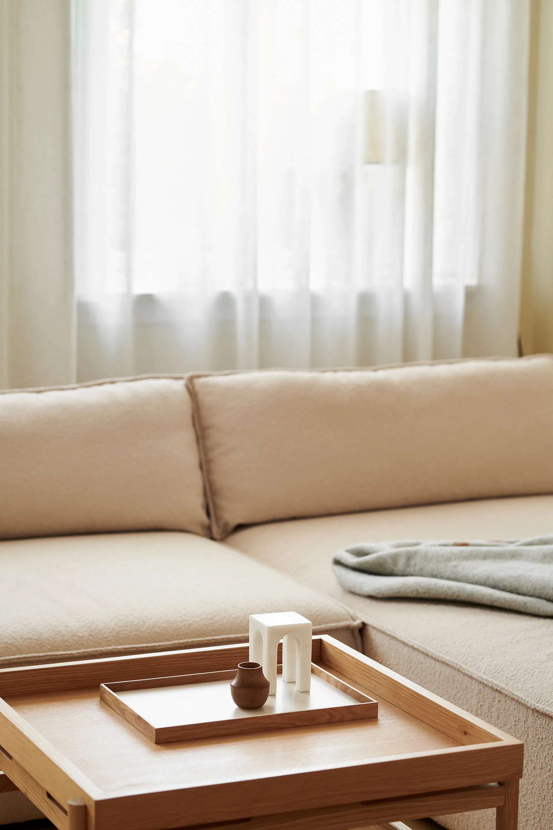 Vassoio Frame medio 23x34 cm, Rovere, beige Gejst