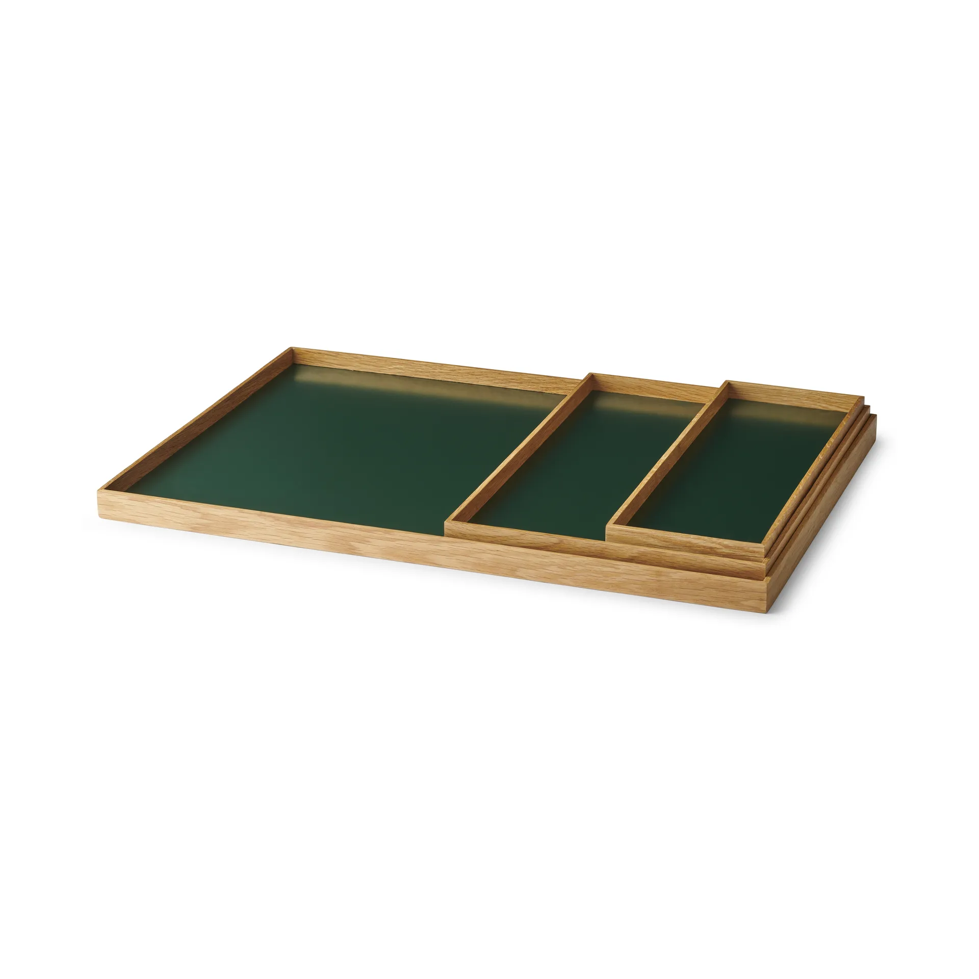 Vassoio Frame medio 23x34 cm, Rovere, verde Gejst