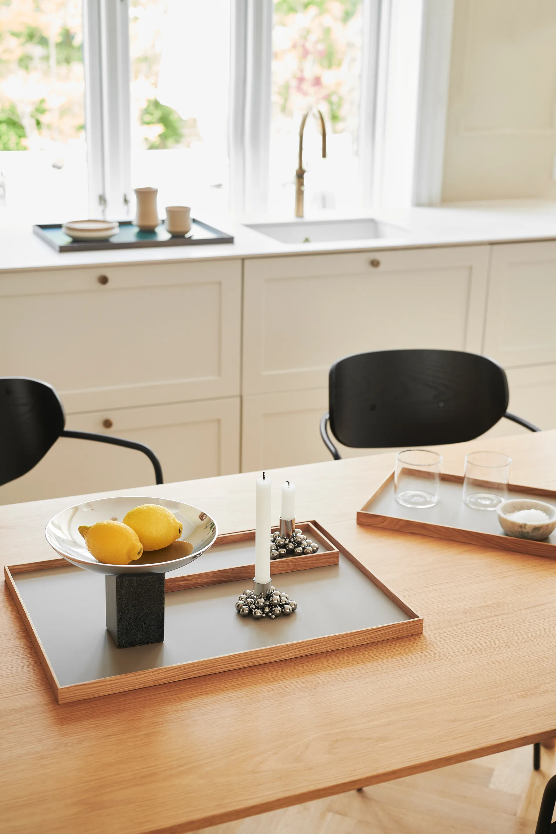 Vassoio Frame piccolo 11x32,4 cm, Rovere, beige Gejst