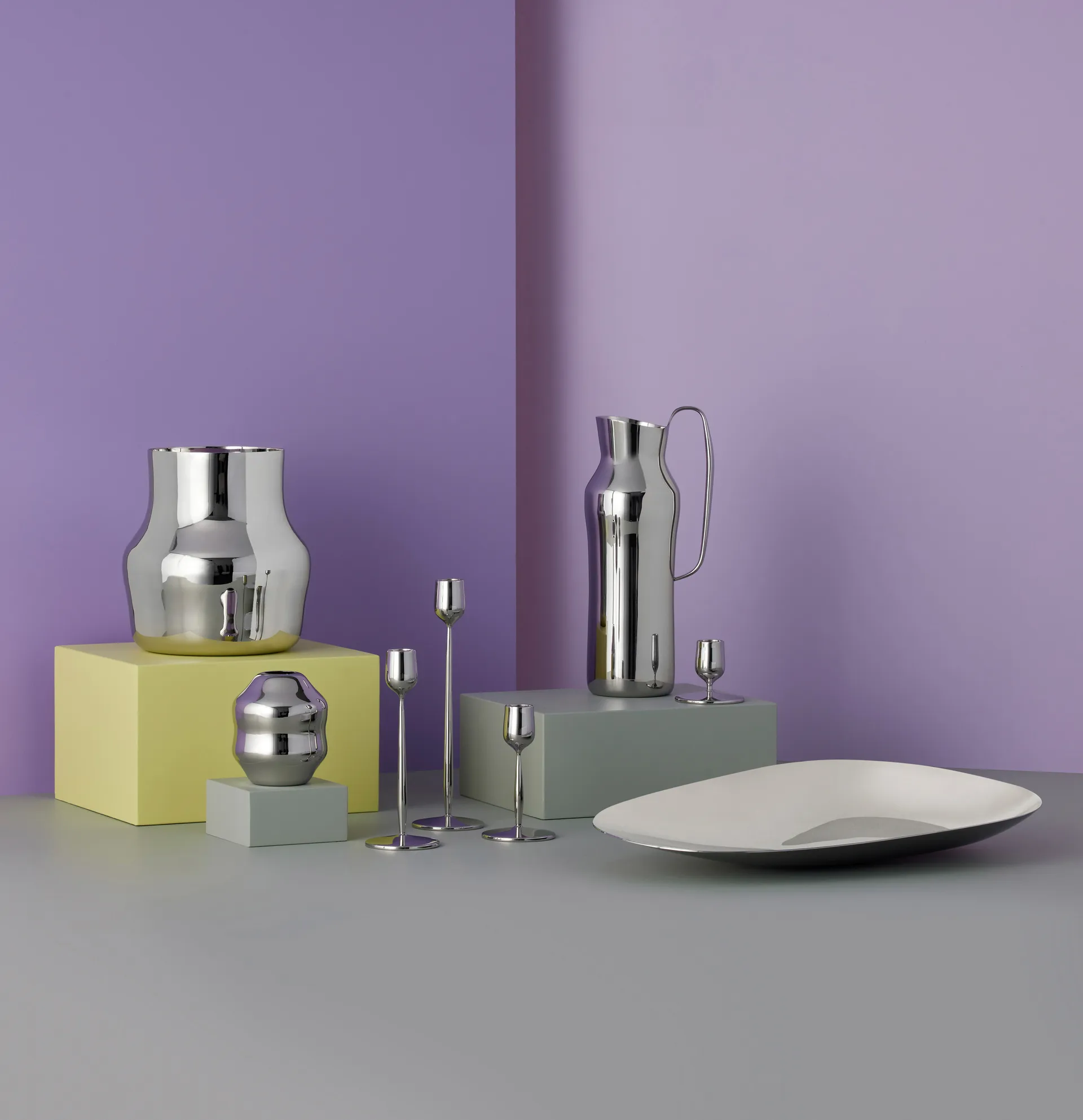 Caraffa Dorotea 30 cm, Acciaio lucido Gense