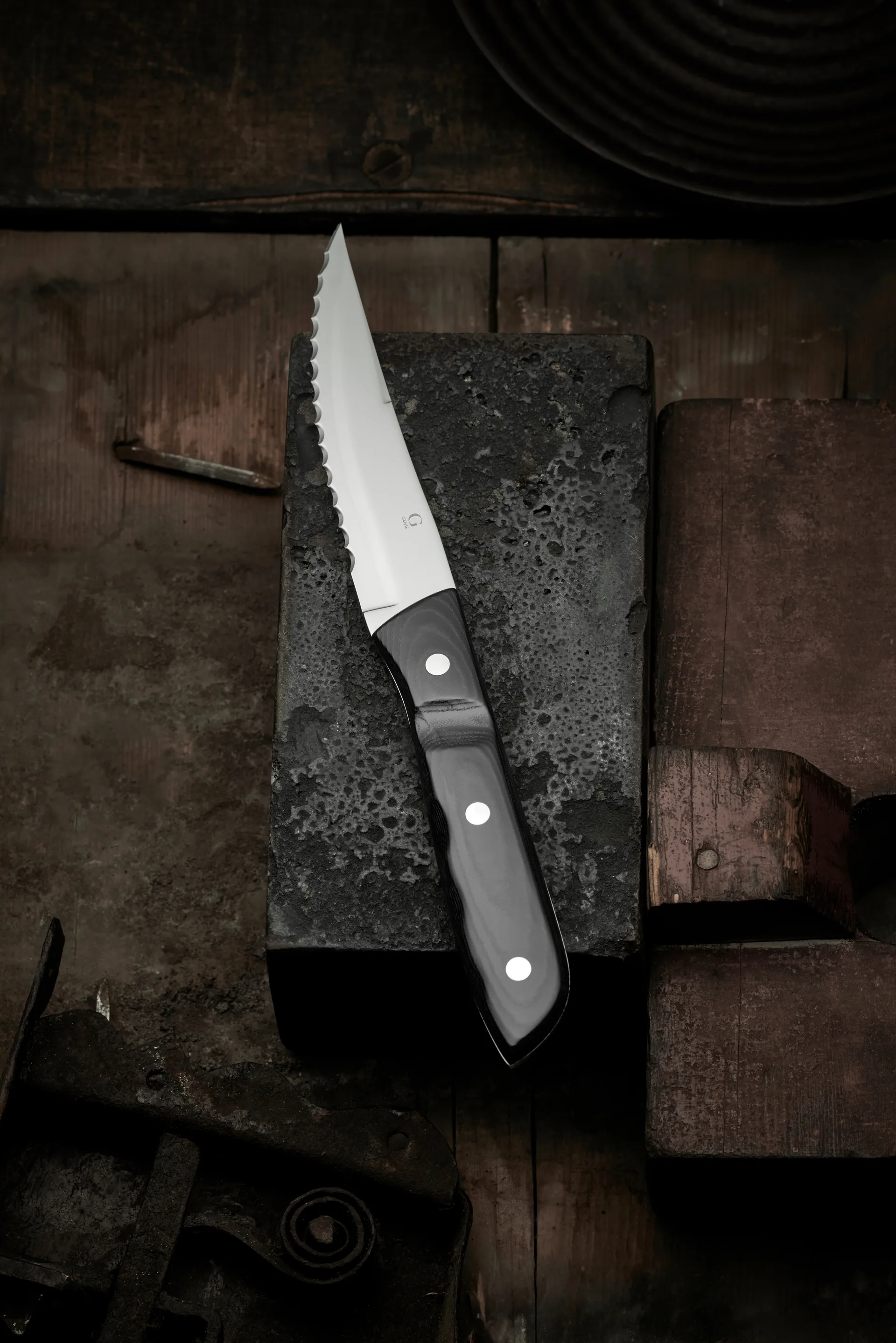 Coltello da bistecca Old Farmer XL, Micarta Gense