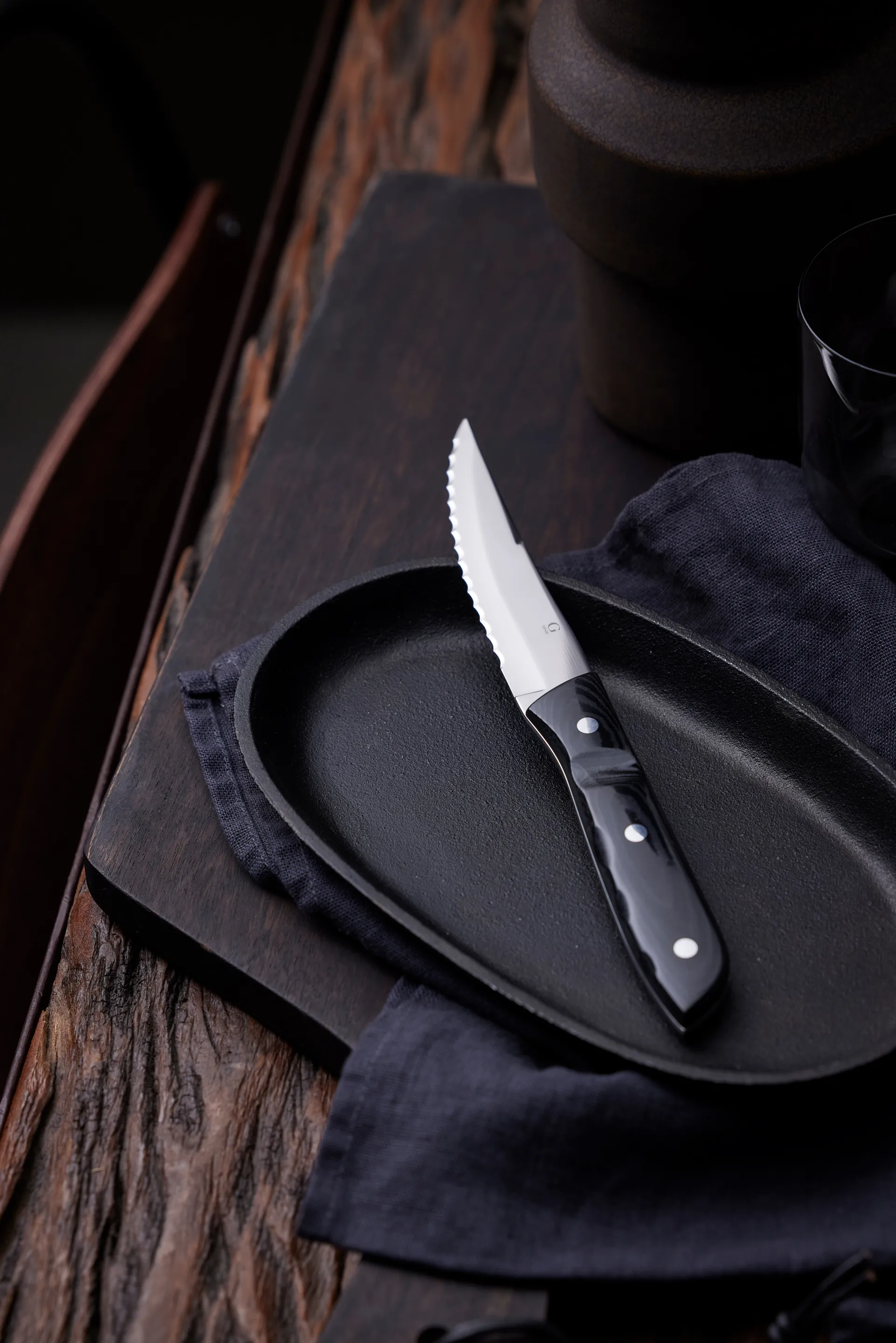 Coltello da bistecca Old Farmer XL, Micarta Gense