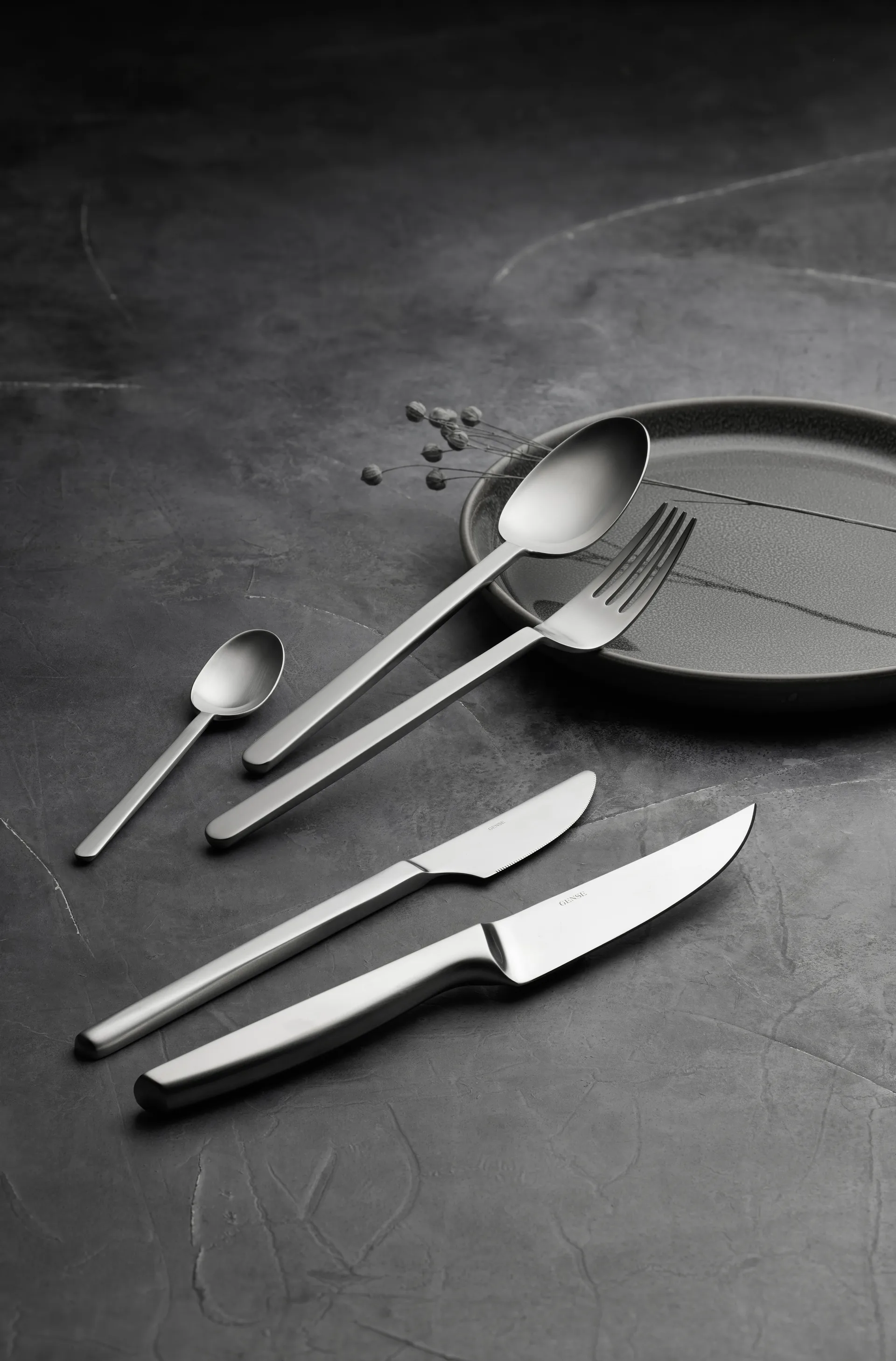 Coltello per carne Norm, confezione da 4, Acciaio inox opaco Gense