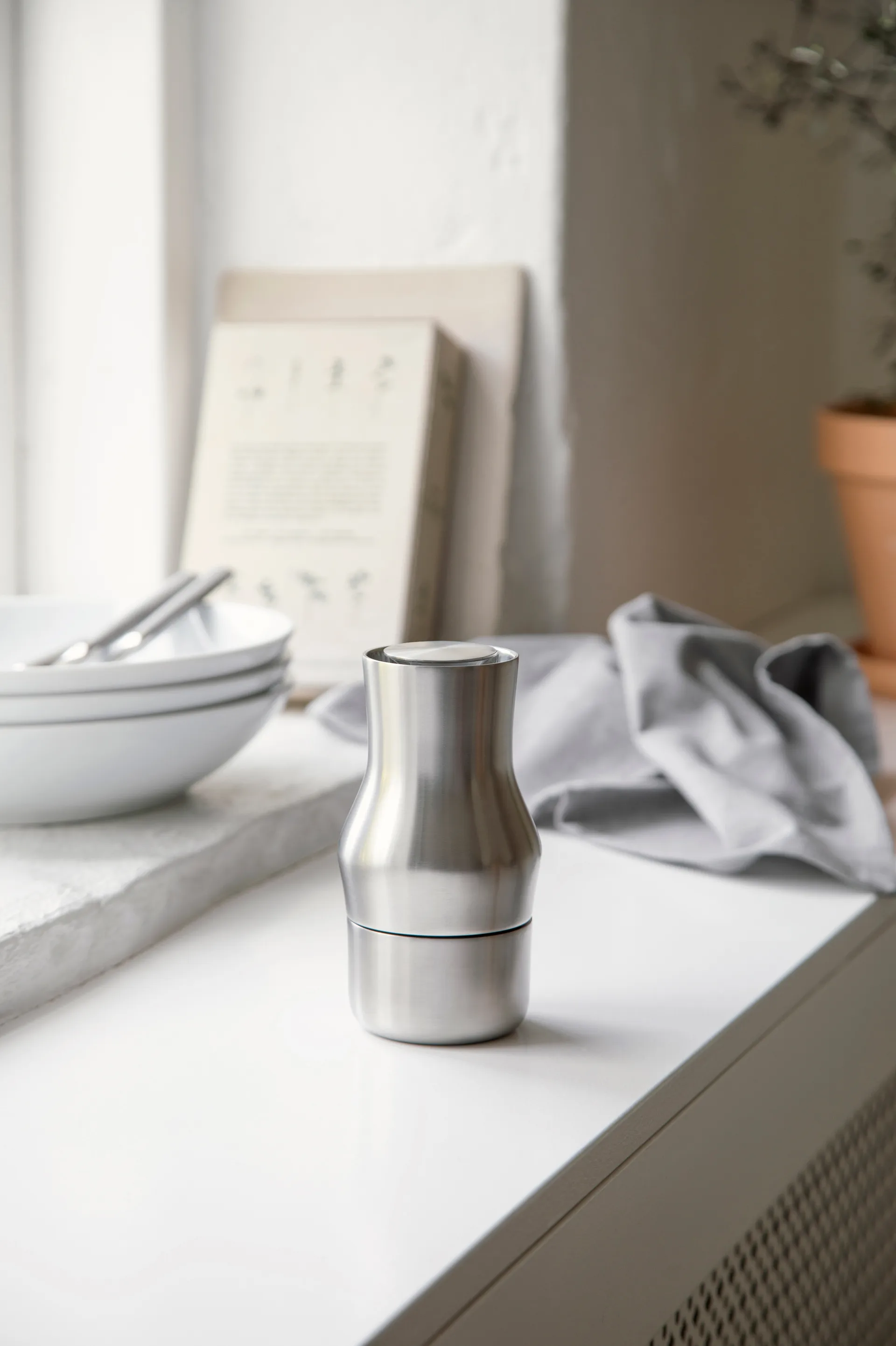 Macinapepe Dorotea 14 cm, Acciaio opaco Gense