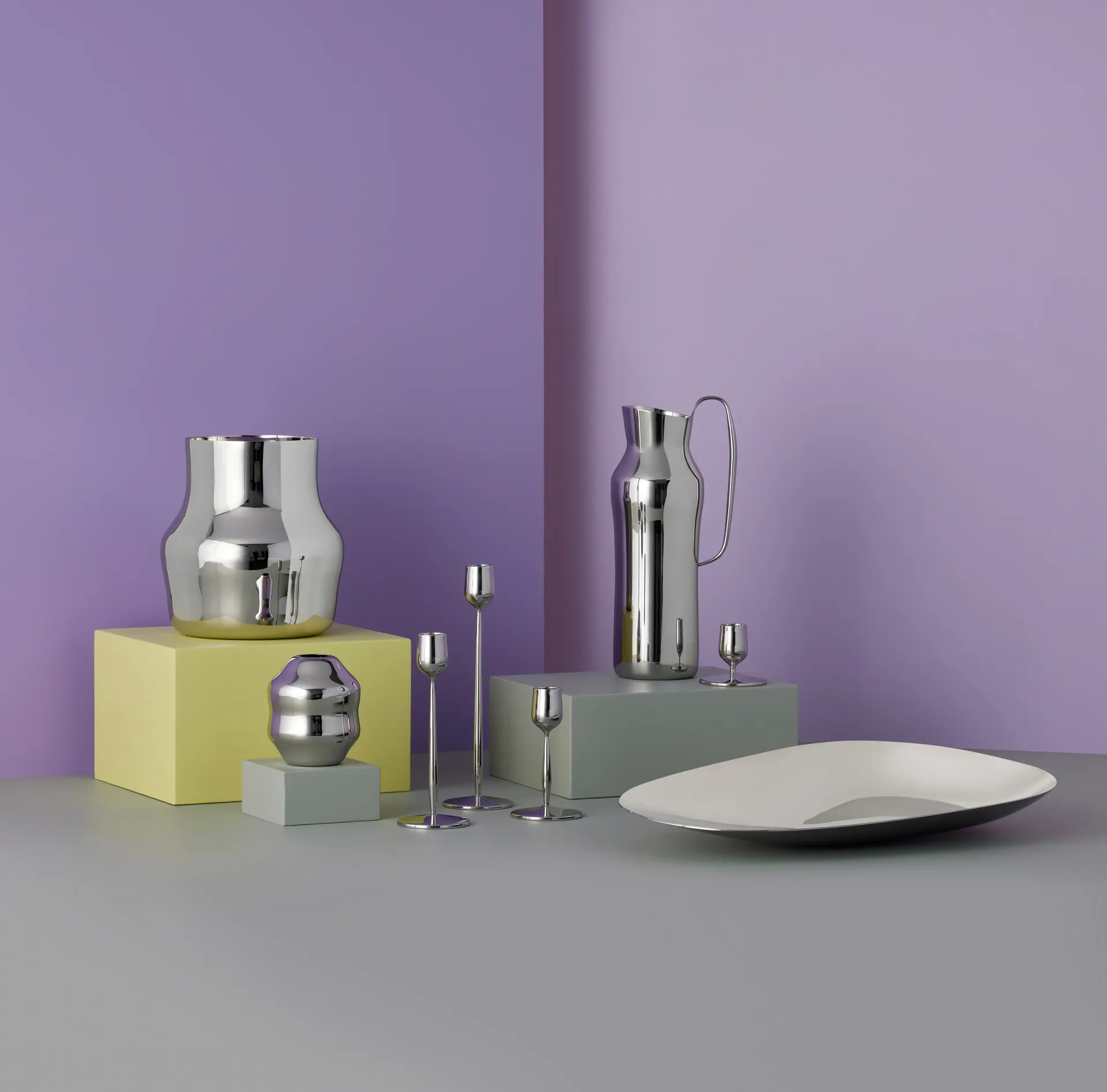 Vaso Dorotea 18x19,5 cm, Acciaio lucido Gense