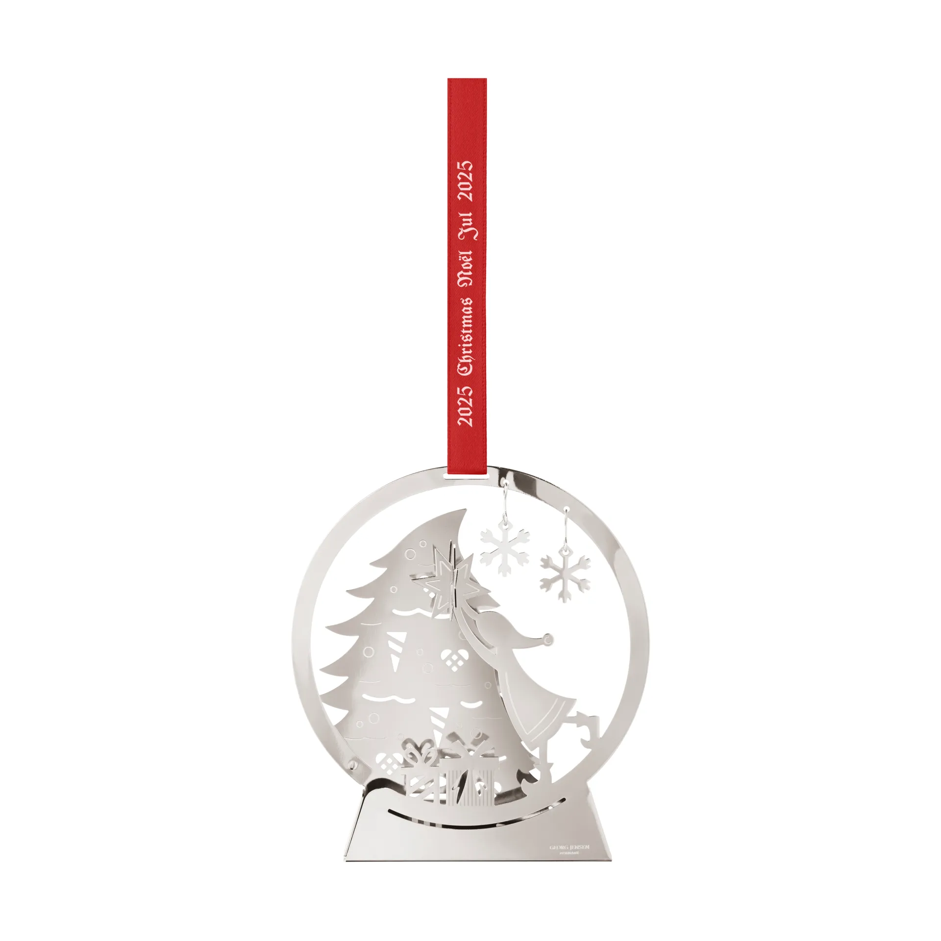 Addobbo di Natale 2025 palla di neve, Ottone placcato in palladio Georg Jensen