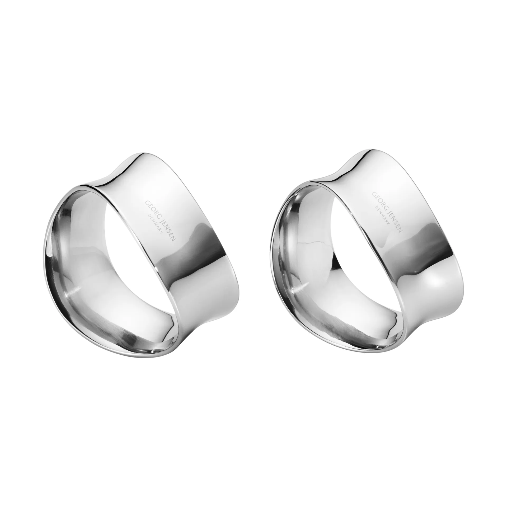 Anello portatovagliolo Cobra, confezione da 2, Acciaio inox Georg Jensen