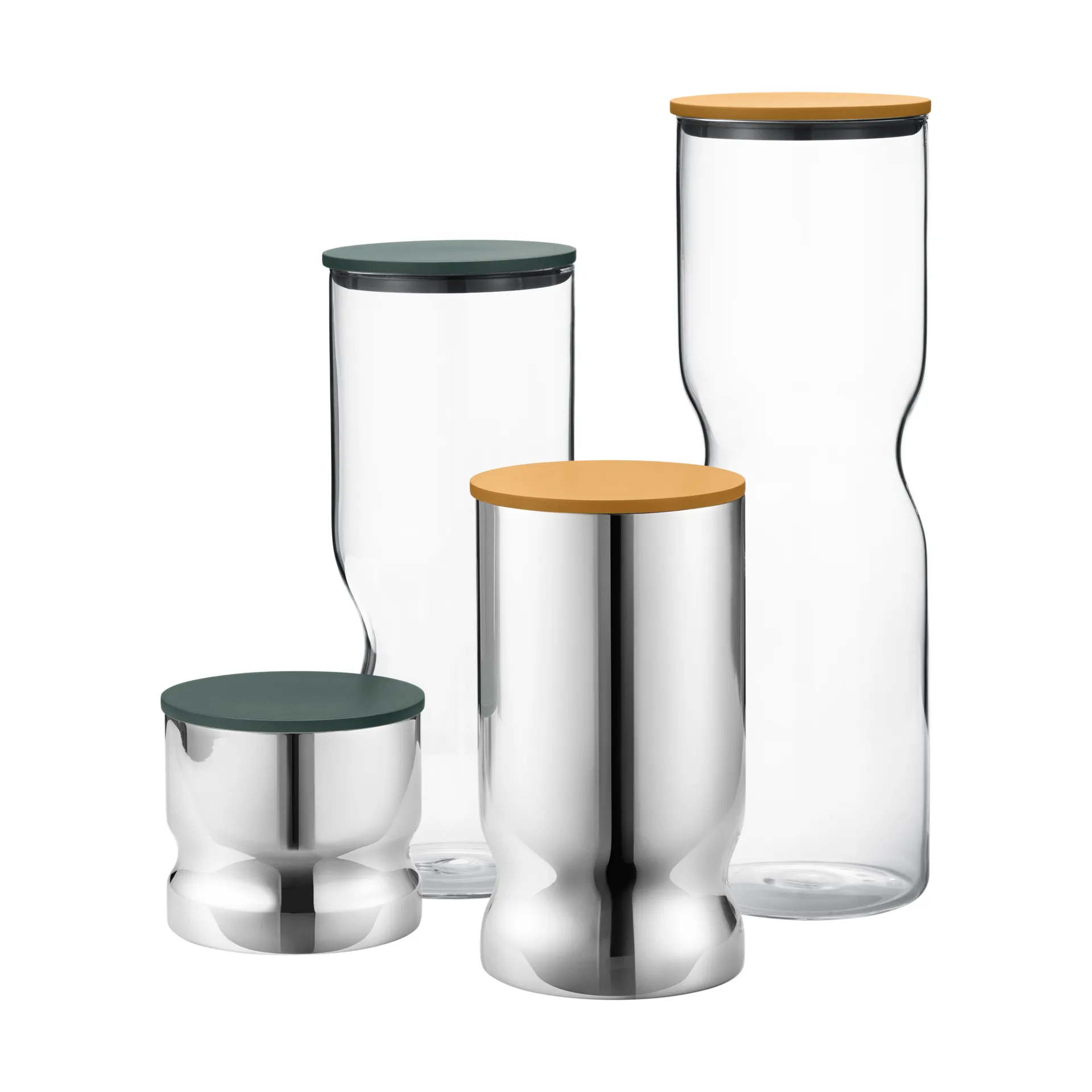 Barattolo Alfredo medio 1 L, Acciaio inossidabile-giallo Georg Jensen
