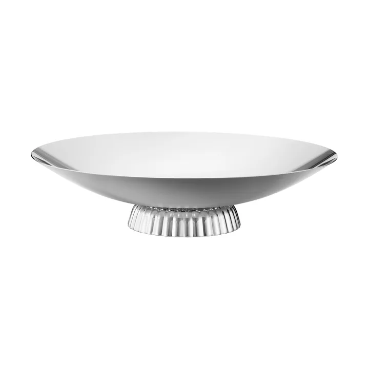 Bernadotte piatto da portata basso - Acciaio inox, rialzo da tavolo. Ø40 cm - Georg Jensen