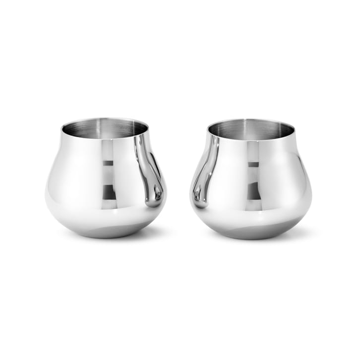 Bicchiere da acquavite Sky 8 cl confezione da 2 - acciaio inossidabile - Georg Jensen