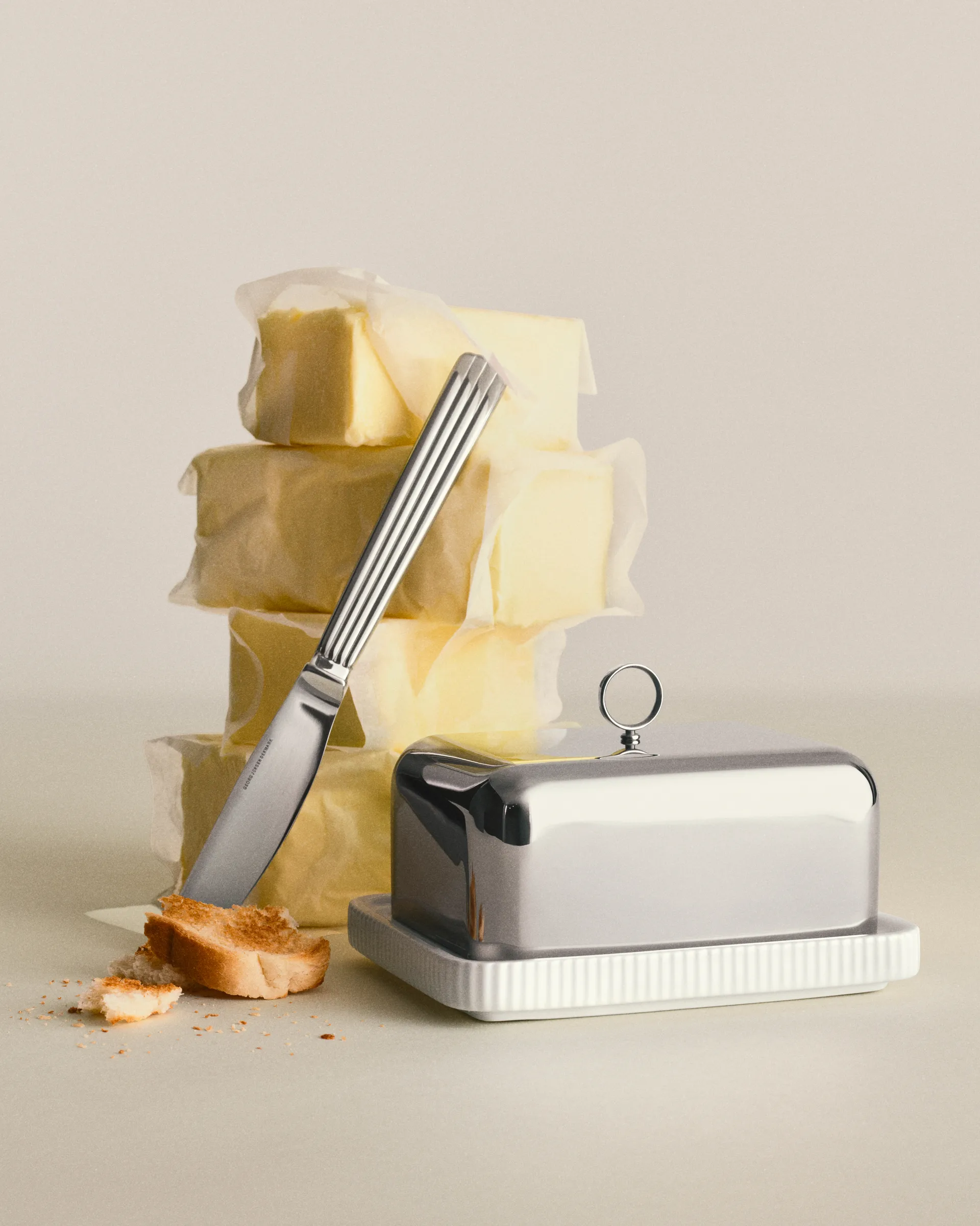 Burriera Bernadotte 11,2x14,7 cm, Acciaio inossidabile Georg Jensen