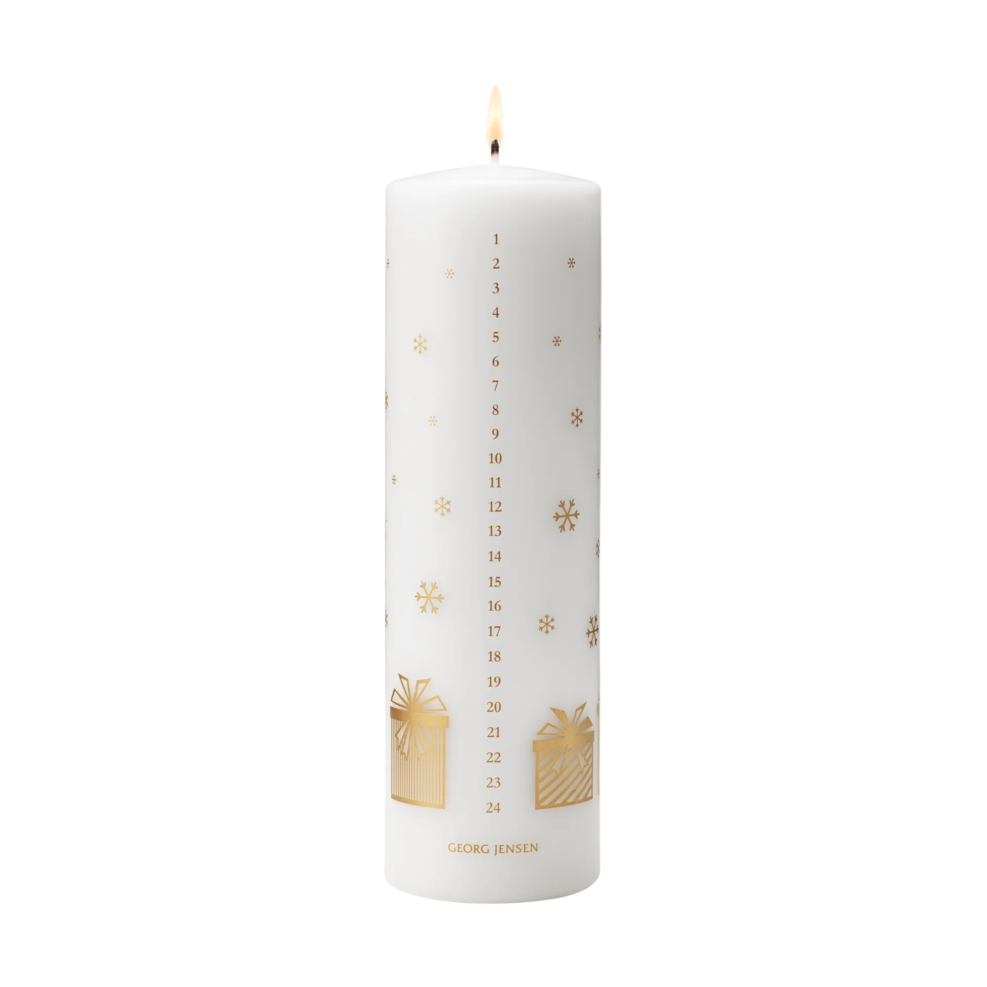 Candela calendario 2025, Bianco-oro Georg Jensen