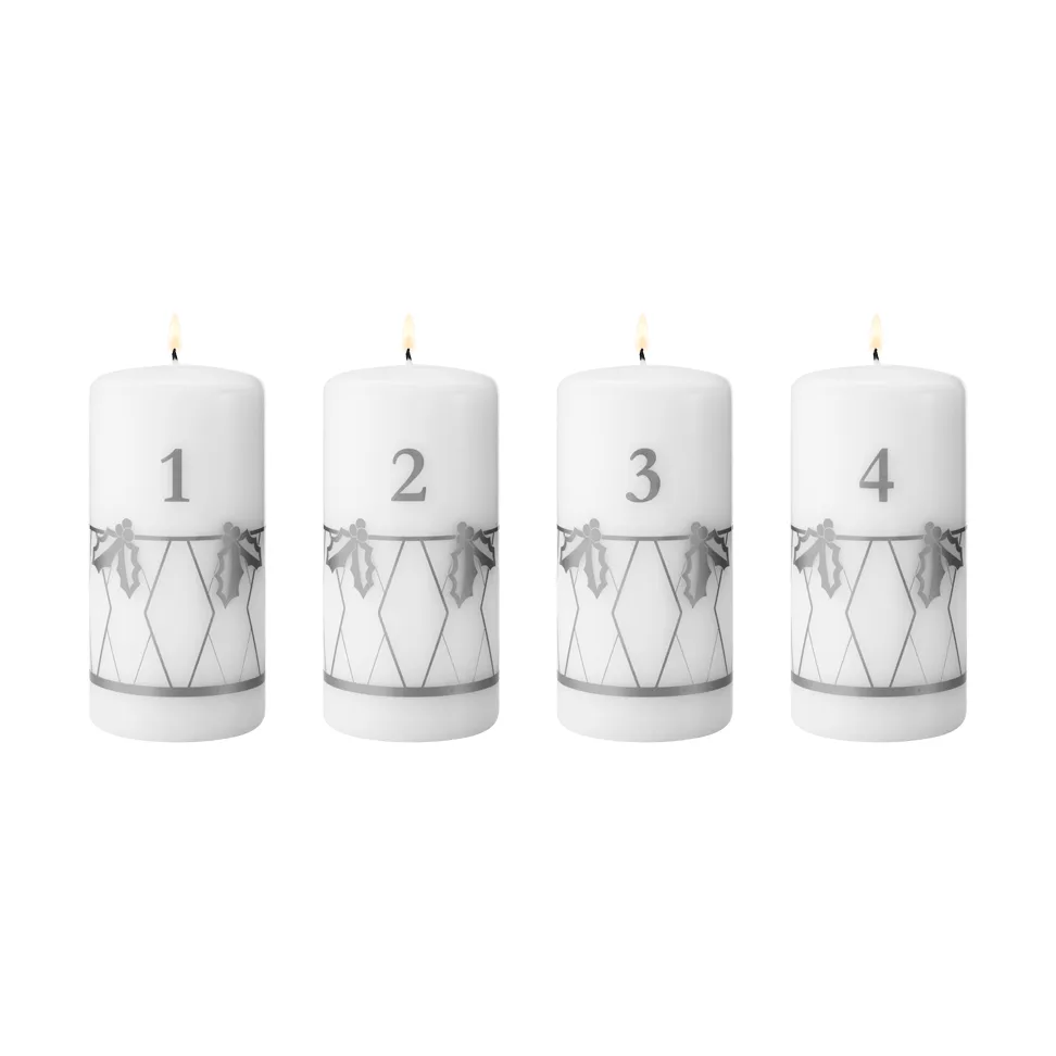 Candela dell’Avvento 2026, Stampa in argento, 4 pezzi Georg Jensen