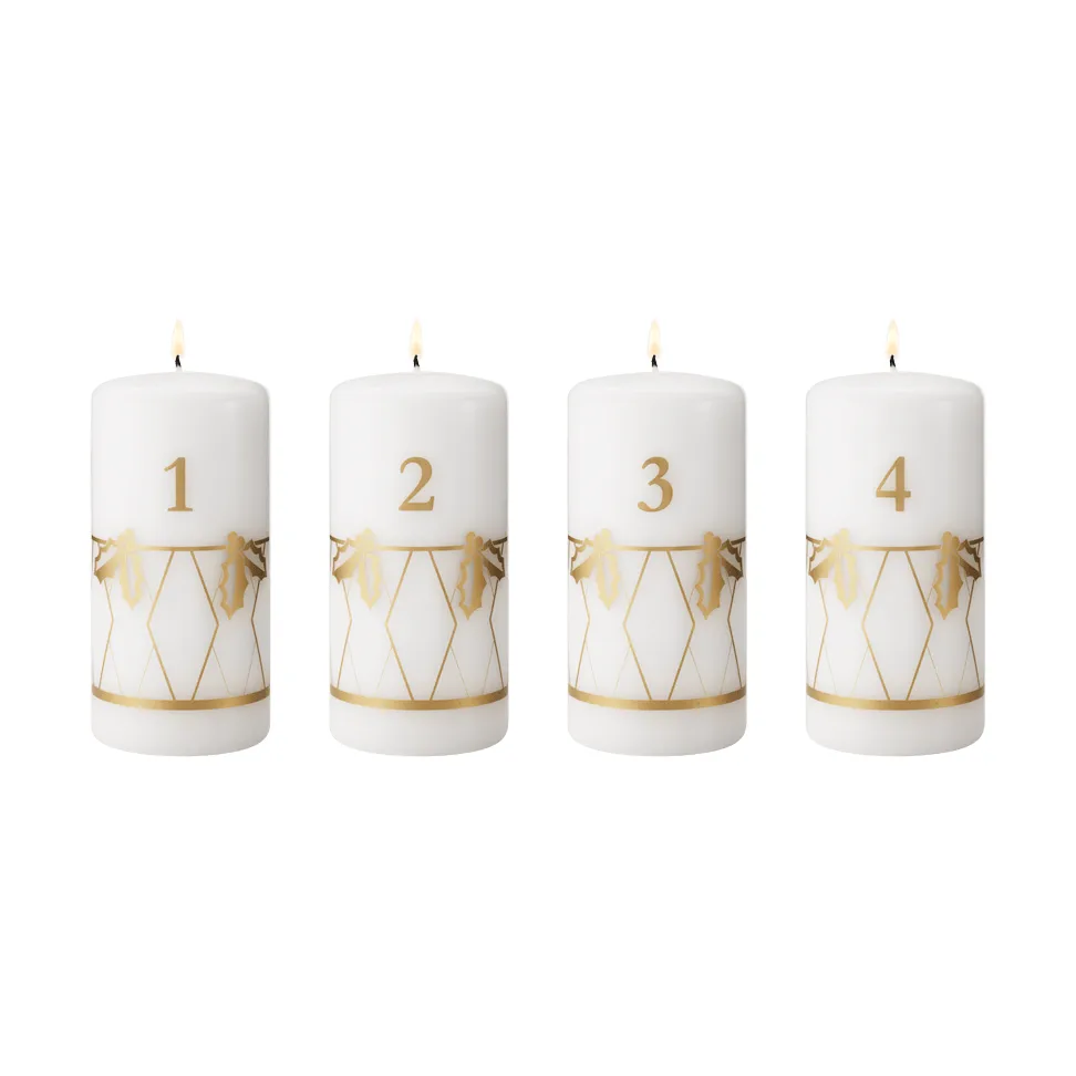 Candela dell’Avvento 2026, Stampa in oro, 4 pezzi Georg Jensen