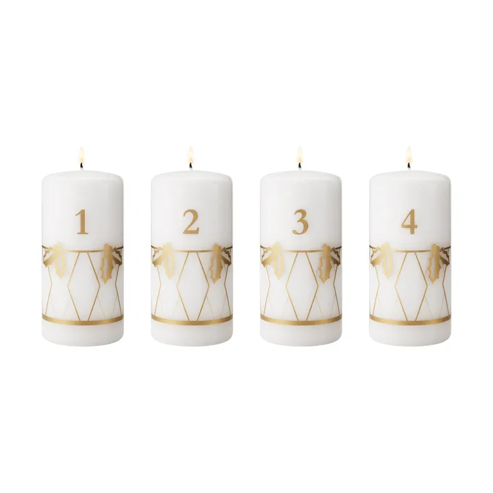 Candela dell’Avvento 2026 - Stampa in oro, 4 pezzi - Georg Jensen