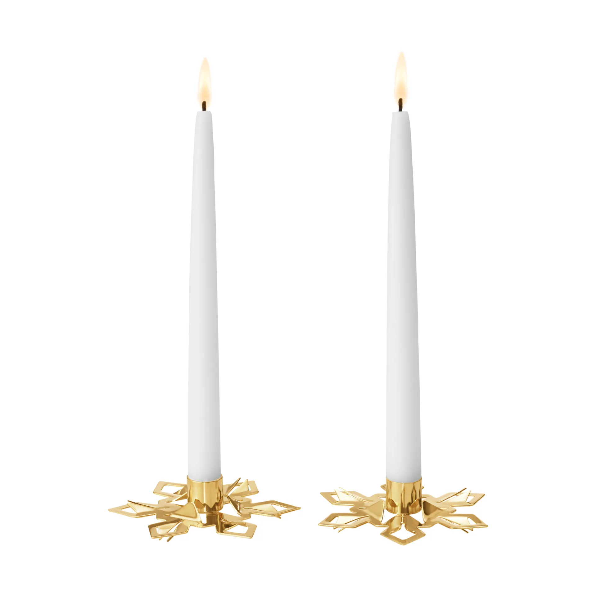 Candelabro anno 2024 2 pezzi, Placcato in oro Georg Jensen